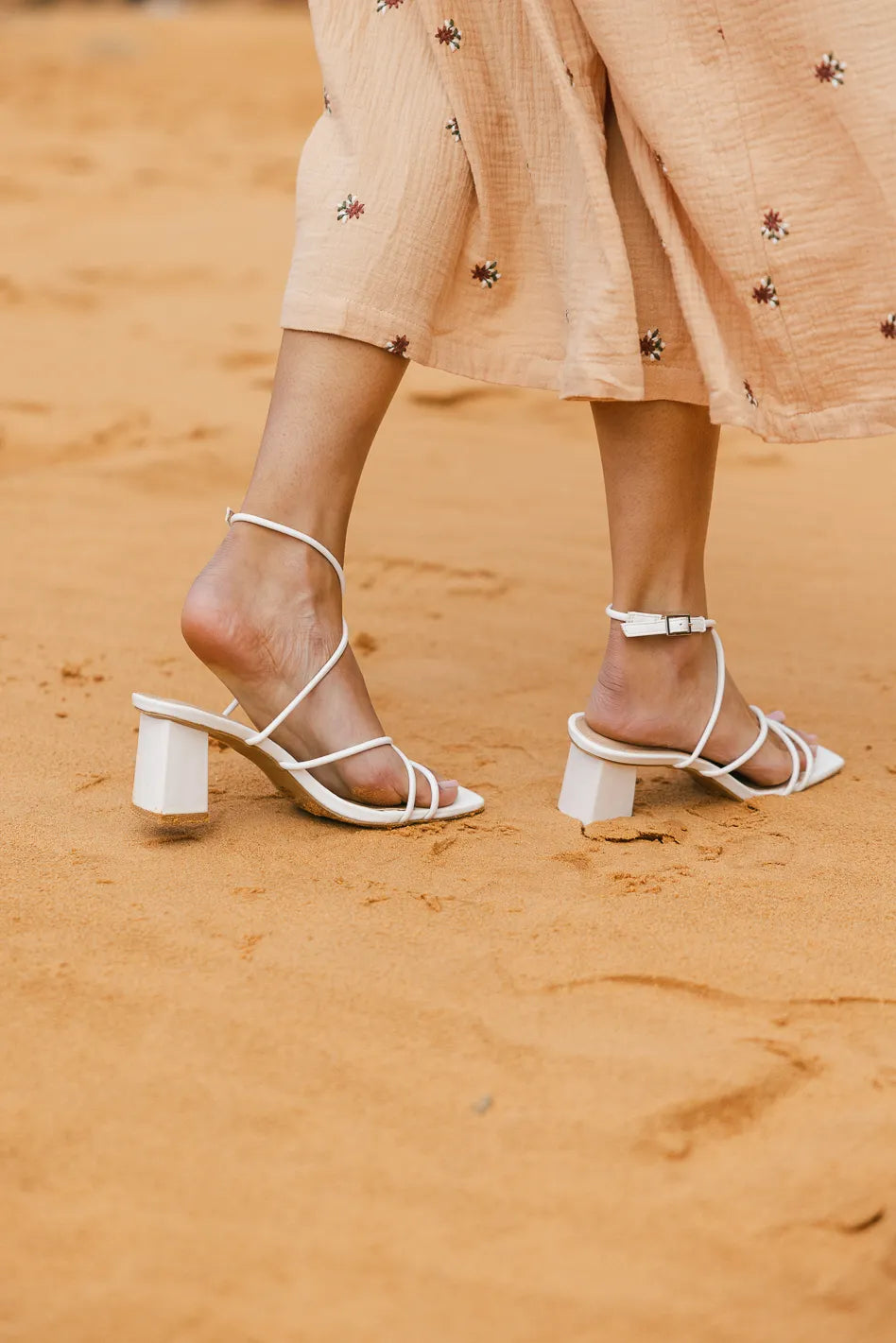 Leona White High Heels for Women - Elegant Dress Shoes for Parties, Weddings & Special Occasions | Final Sale
