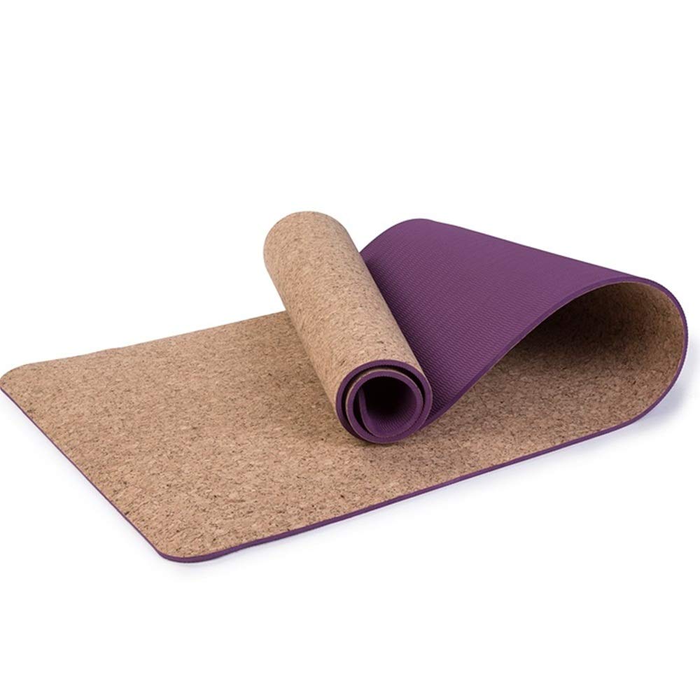 Premium TPE Cork Yoga Mat - 5MM Thick, Non-Slip, Eco-Friendly Exercise Mat for Pilates, Fitness & Home Workouts | Ideal for Gym, Studio & Outdoor Yoga Sessions
