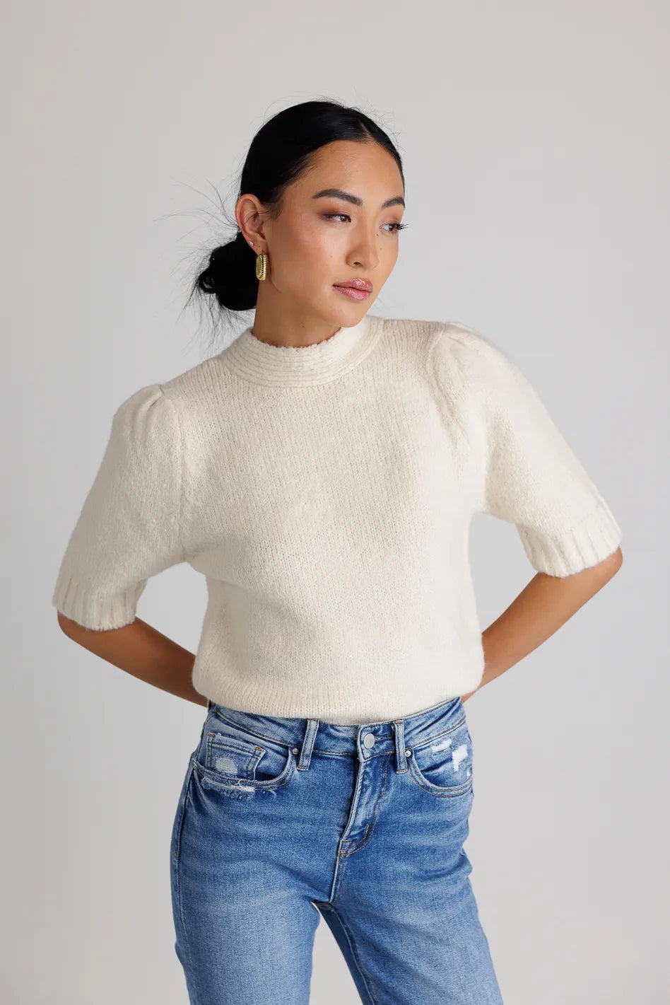 Aysha Tie Back Sweater Women's Knit Pullover | Elegant Casual & Office Wear | Final Sale