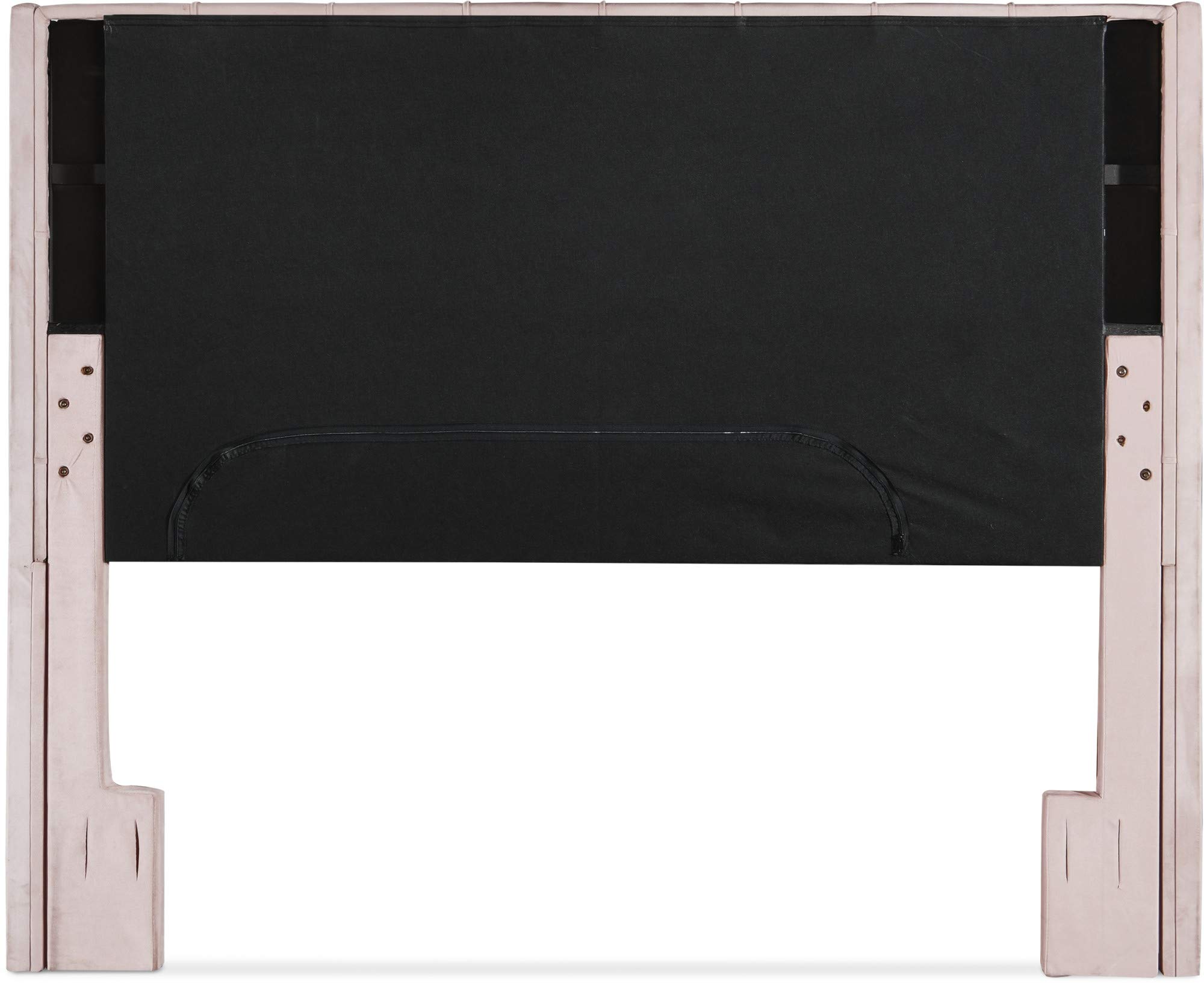 Modern Wingback Upholstered Headboard with Diamond-Tufting - Soft Fabric Queen Size Bed Frame - Blush Pink Bedroom Accent Furniture for Master Bedroom, Guest Room & Nursery Decor