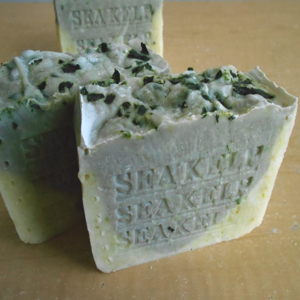 Organic Sea Kelp & Cocoa Butter Unscented Facial Soap - Gentle Cleansing for Dry & Sensitive Skin - Perfect for Daily Skincare Routine & Spa Treatments