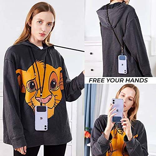 Universal Crossbody Phone Lanyard - Adjustable Nylon Strap with Patch Design for Smartphones - Perfect for Work, Travel, and Hands-Free Convenience