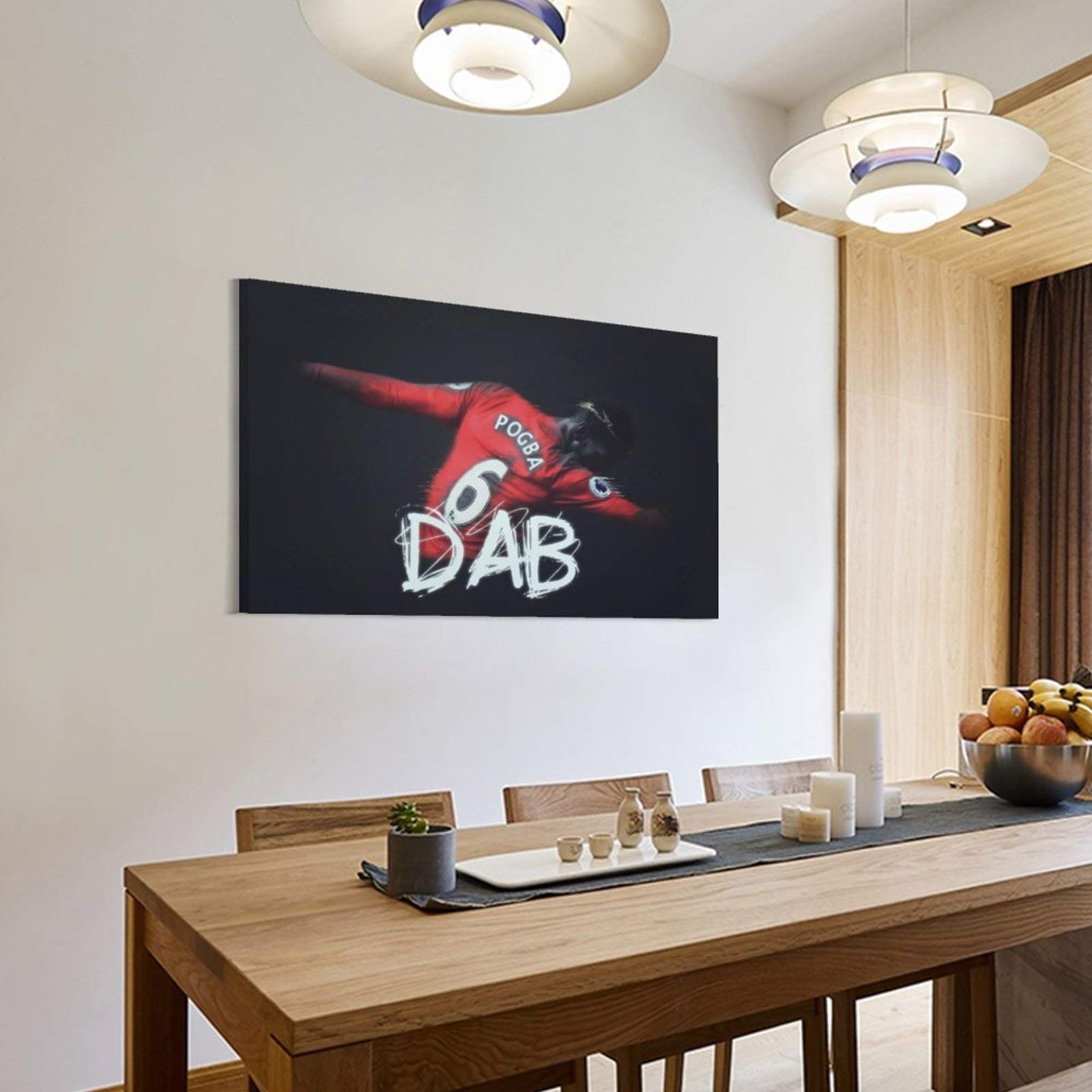 Paul Pogba Soccer Poster - 24x36 Inch (60x90cm) Premium Canvas Wall Art Print for Football Fans | Perfect for Office, Living Room, Bedroom & Dorm Decor | Great Gift for Men & Boys | High-Quality Football Player Wall Decor