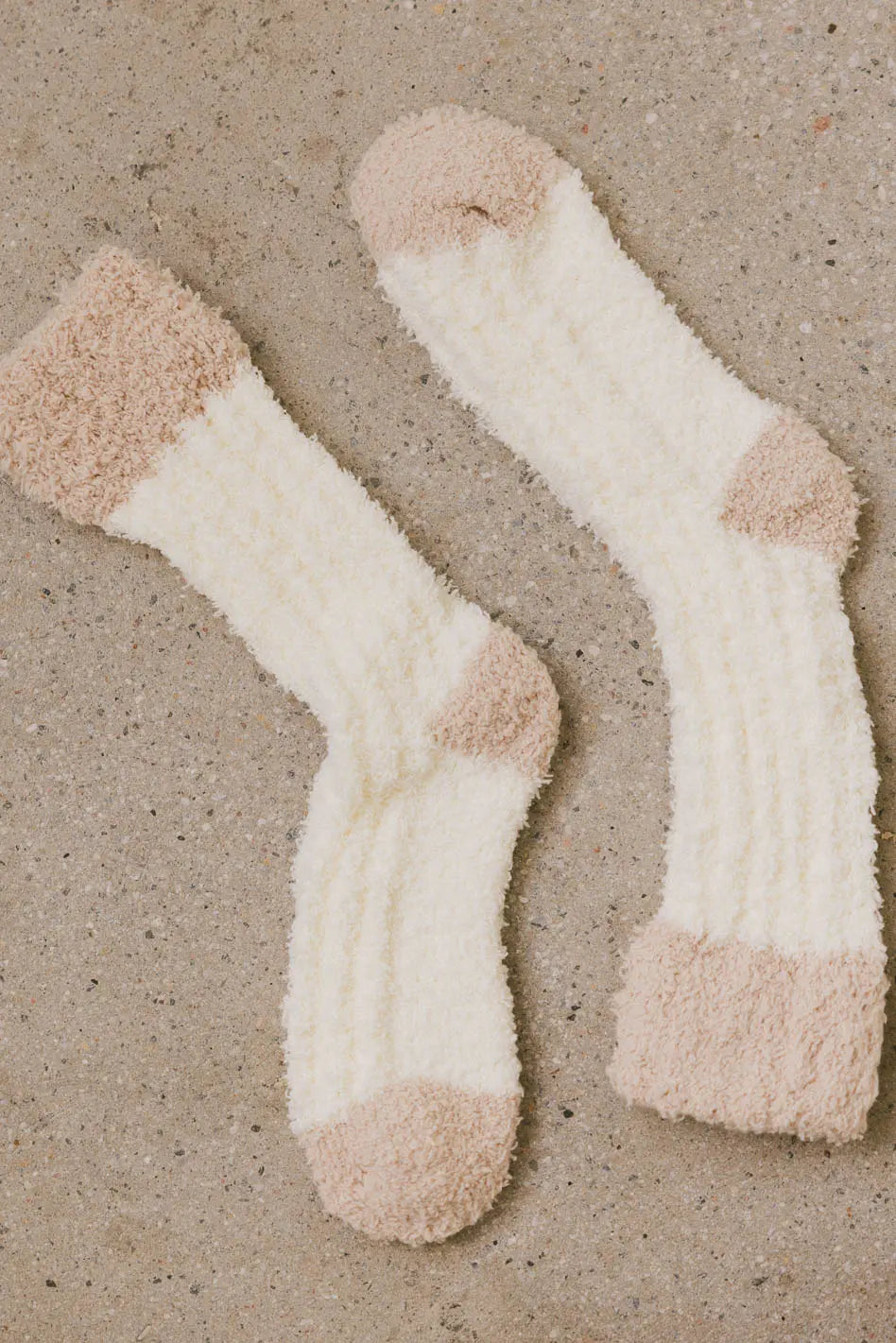Soft Fuzzy Contrast Socks in Yellow - Cozy & Stylish Crew Socks for Women & Men - Perfect for Winter, Home, and Casual Outfits