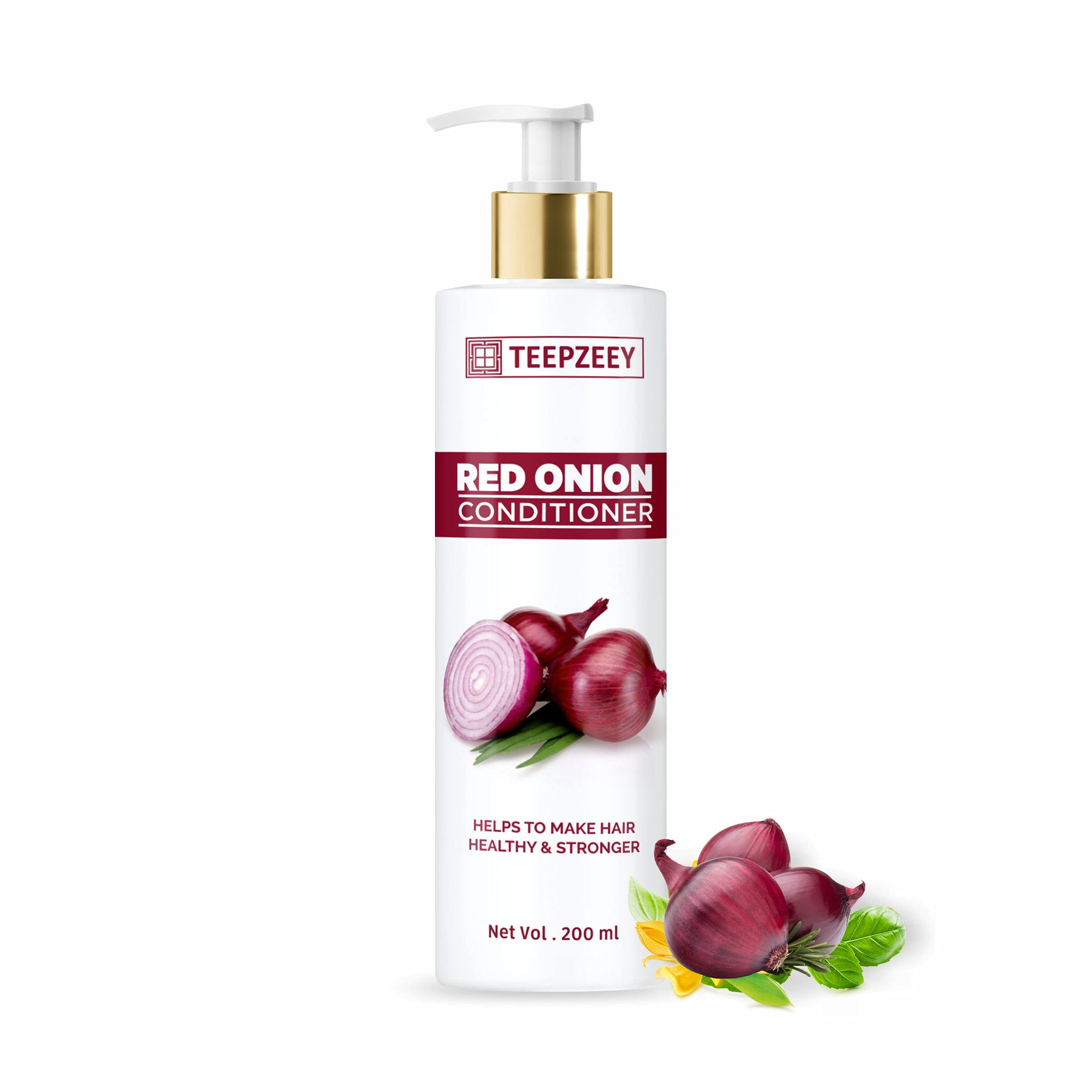 Teepzeey Red Onion Hair Conditioner 200ml & Salicylic Acid Face Serum 40ml for Acne, Blackheads & Pore Minimizing - 2 Piece Skincare Set for Hair Growth & Clear Skin - Perfect for Daily Hair Care & Acne Treatment Routine