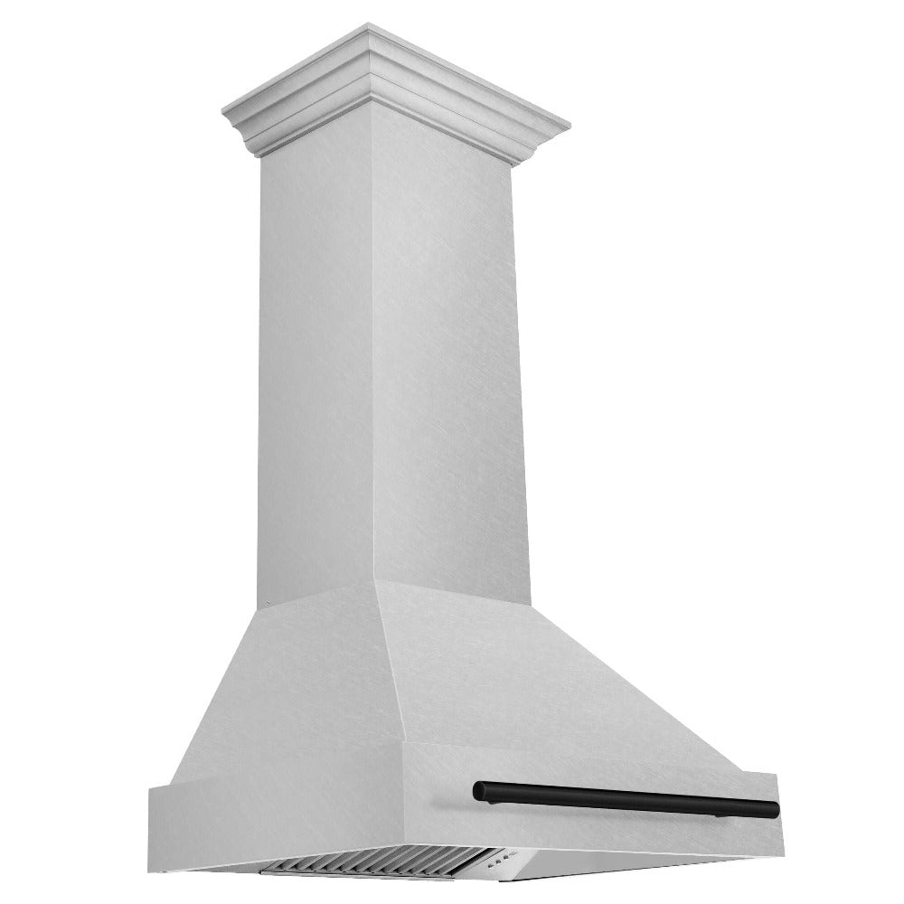 ZLINE Autograph Edition 30 Inch Stainless Steel Wall Mount Range Hood with Champagne Bronze Handle - Professional Kitchen Ventilation for Home Chefs - Perfect for Modern Kitchens, Open Concept Homes & Gourmet Cooking