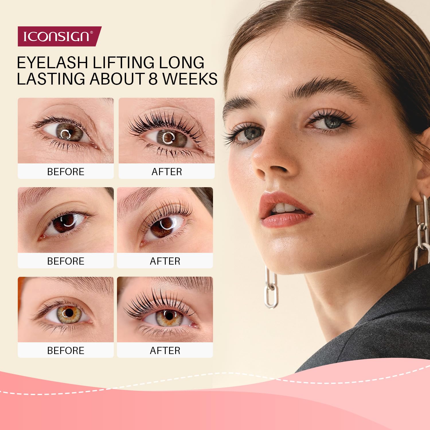 Professional Lash Lift Kit - Gentle Eyelash Perm Set with Enhanced Glue Balm for All Lash Types & Lengths | Semi-Permanent Curled Lashes Lasting 6-8 Weeks | Perfect for Salon, Home Use & DIY Beauty Treatments