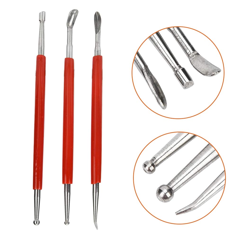 8-Piece Leather Carving Tool Kit - DIY Leather Craft Stylus, Embossing Spoon, Modeling & Point Drill Pen Set for Leatherworking, Perfect for Leather Carving, Stamping & Embossing Projects | Ideal for DIY Leather Crafts, Bookbinding & Leather Repair
