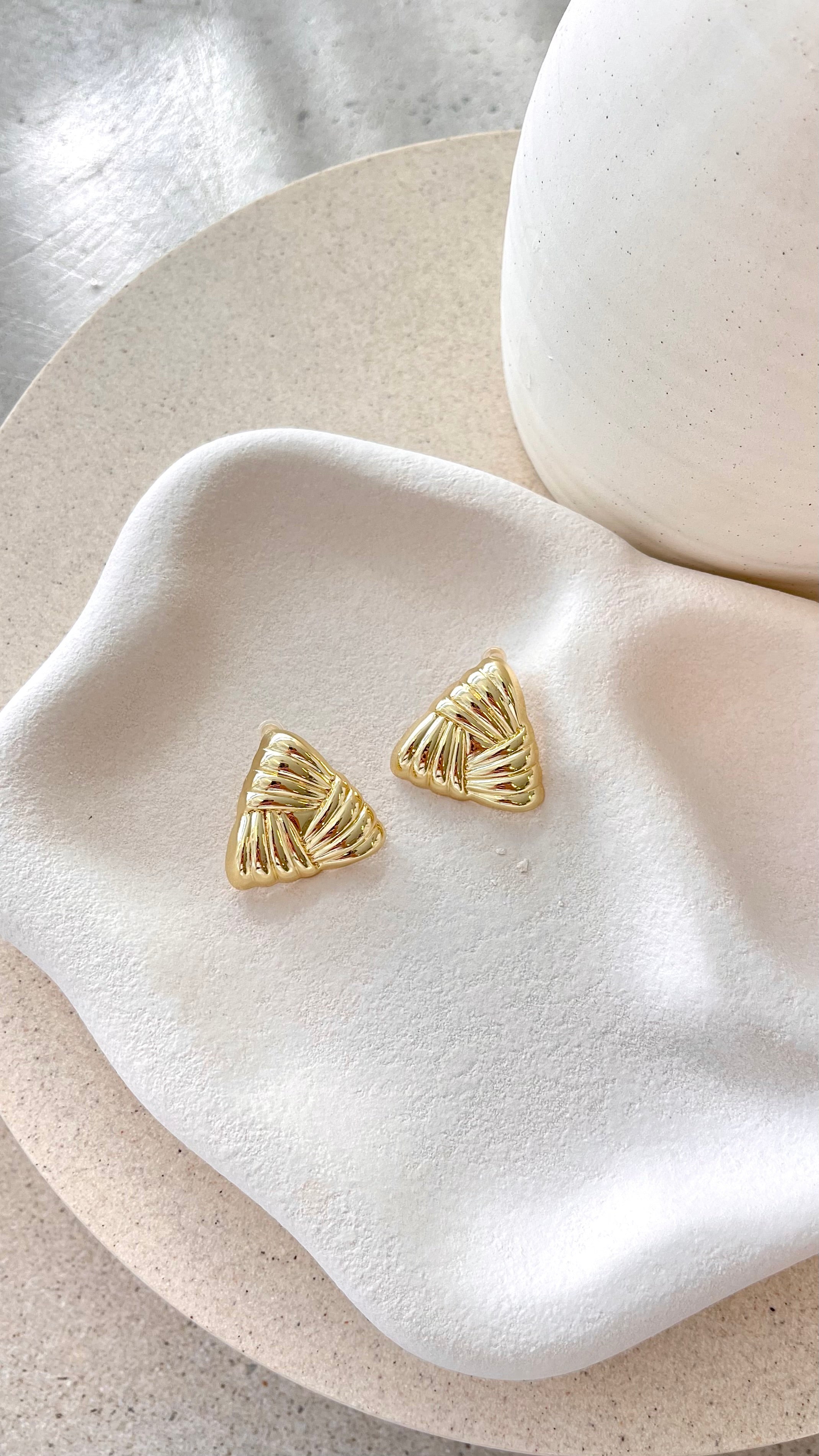 Madalena Gold Earrings for Women - Elegant Dangle Hoop Earrings for Party, Wedding & Everyday Wear