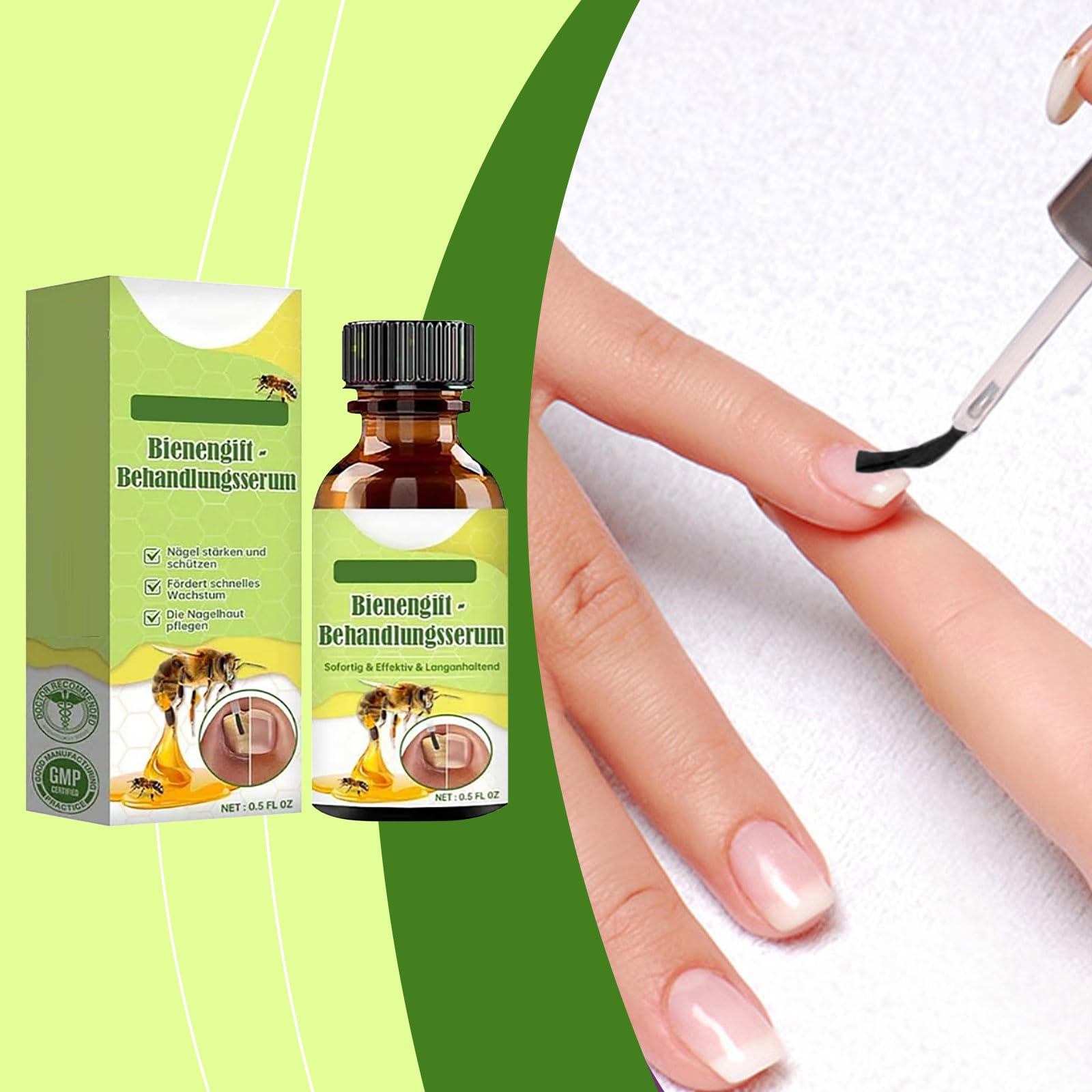 Furzero Bee Venom Nail Serum 2 Pack - Nail Growth & Repair Treatment for Stronger, Healthier Nails - Perfect for Damaged, Brittle Nails & Nail Care Routine