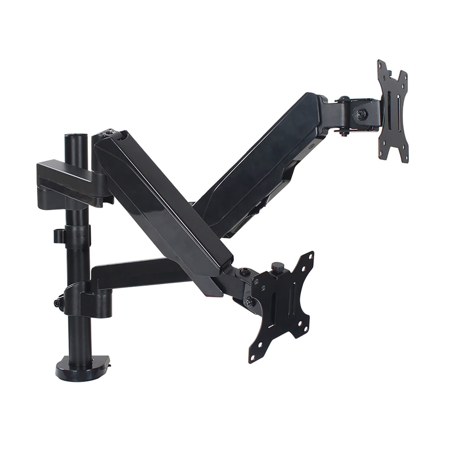 Adjustable Dual Monitor Stand for 17-32 Inch Screens - Heavy Duty Gas Spring Monitor Arm with VESA 75x75/100x100mm Mount - Supports Up to 17.6lbs/8kg per Monitor - Perfect for Home Office, Gaming Setup & Workstation Ergonomics