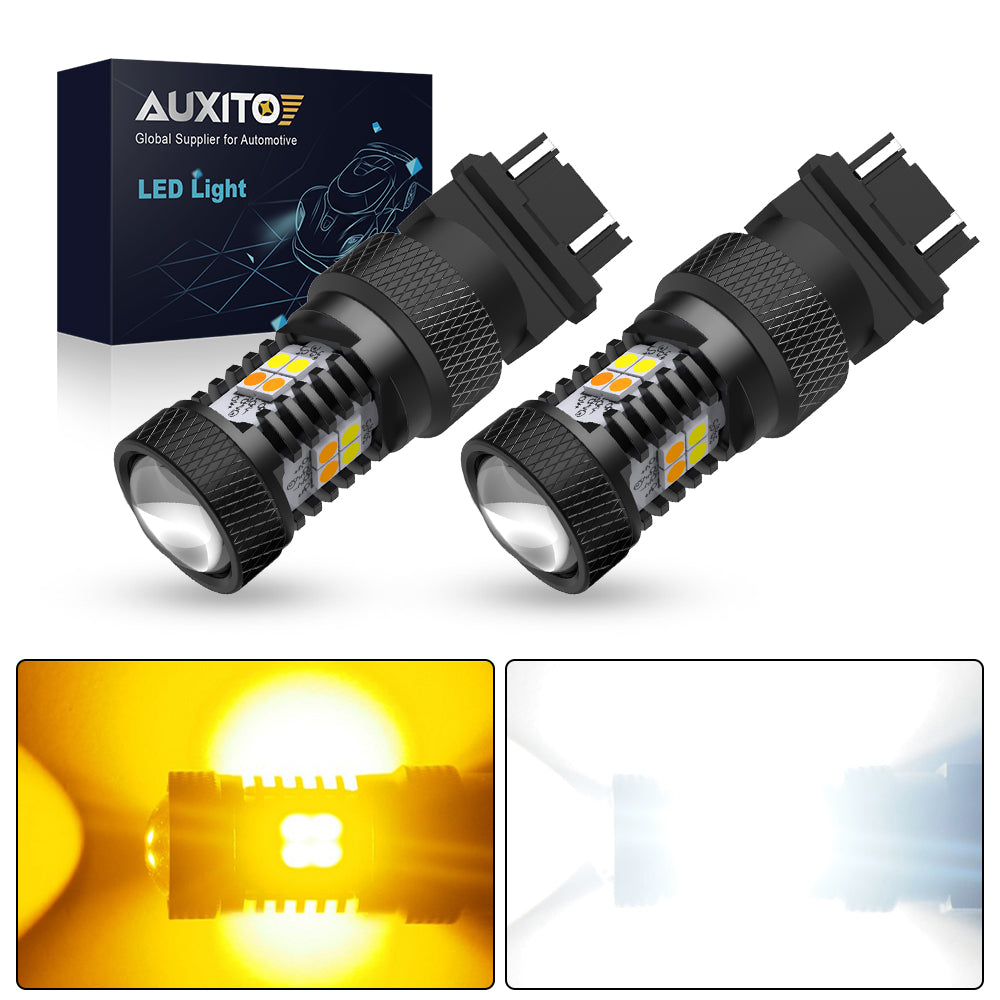 2024 Toyota Tundra Front Turn Signal Light - 3157 LED Bulb Replacement (Pair) - Amber Color, Super Bright, Plug & Play - Perfect for Night Driving & Off-Road Adventures