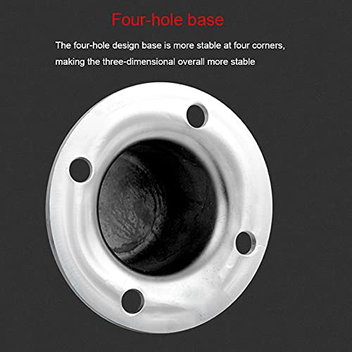 2 Pack Stainless Steel Parking Bollards with Reflective Tape - 76×600mm Driveway Safety Barriers, Easy Installation for Home, Garage & Commercial Parking Protection