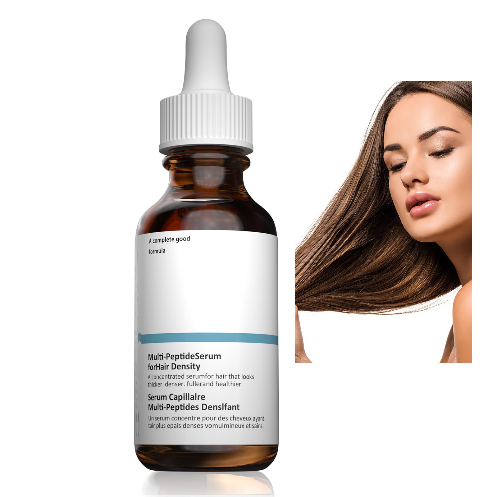 Best Hair Growth Serum for Thinning Hair - 30mL Vegan Multi-Peptide Treatment for Men & Women | Natural Frizz Control & Scalp Nourishment | Daily Use for Stronger, Healthier Hair at Home or Salon