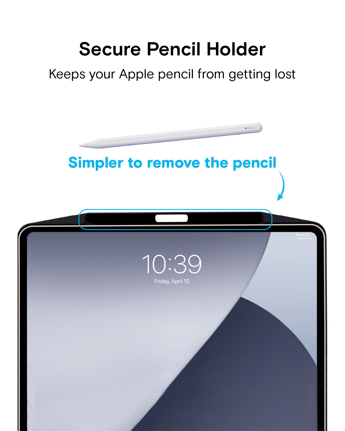 MOFT Magnetic Snap Case for iPad Pro 12.9 Inch (6th & 5th Gen) - Pencil Holder, Magic Keyboard Compatible, Versatile Stand Attachment - Perfect for Work, Study & Travel