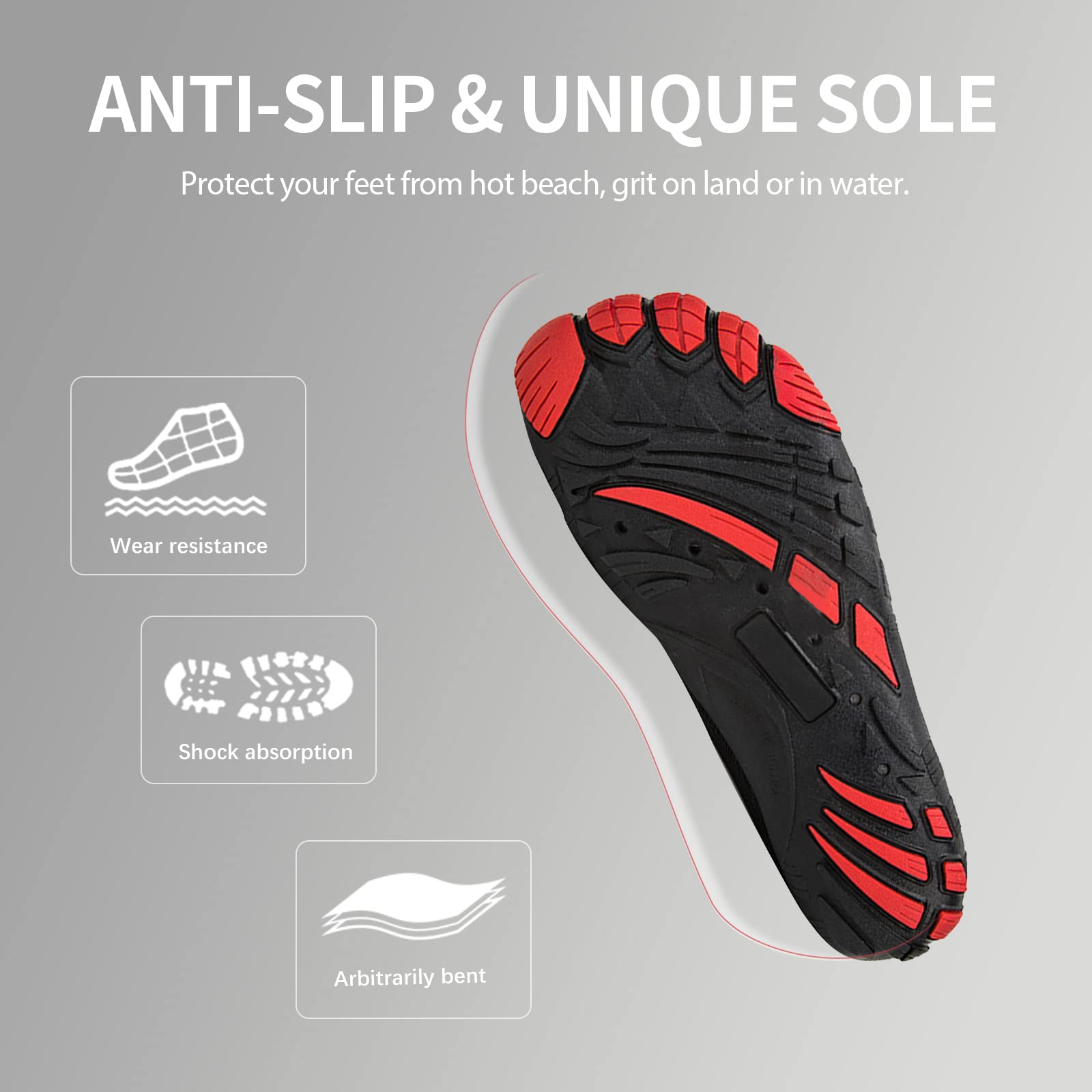 Barefoot Shoes for Men & Women - Lightweight Water Shoes for Beach, Swimming, Hiking, Walking & Trekking | Perfect for Outdoor Adventures & Water Activities