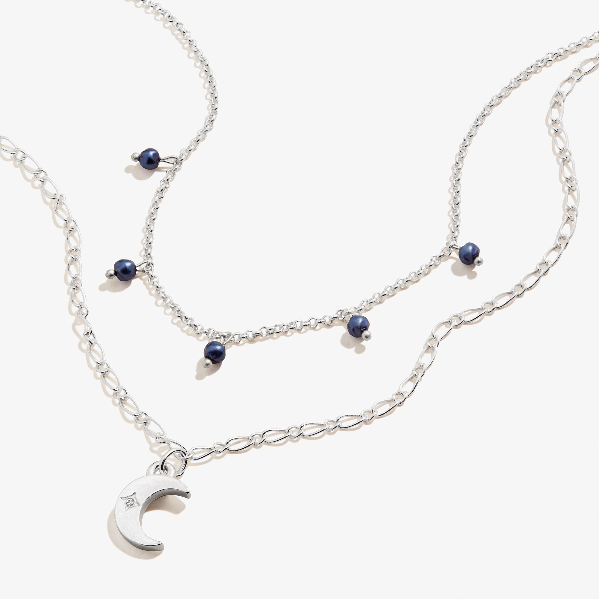 Crescent Moon Layered Necklace for Women - Dainty Gold & Silver Celestial Jewelry - Perfect for Everyday Wear, Date Nights & Gifts