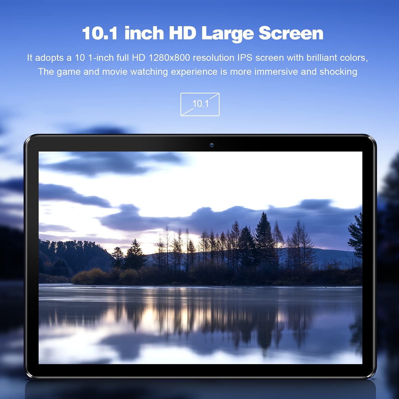 PRITOM 10.1 Inch Android WiFi Tablet - 64GB Storage (Expandable to 512GB), Quad Core Processor, HD IPS Touchscreen, 5000mAh Long Battery Life, Dual Camera, Bluetooth 5.0 - Perfect for Online Learning, Streaming & Work from Home