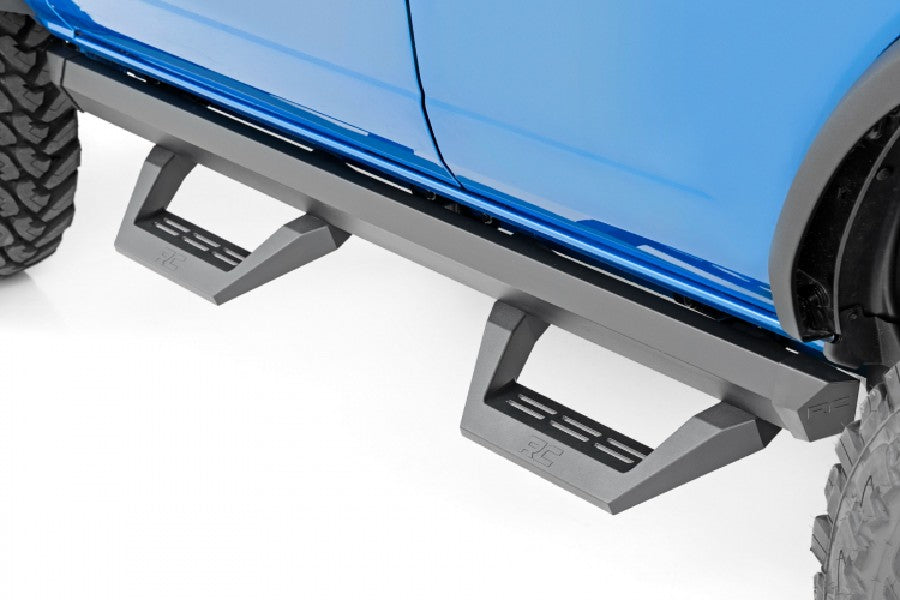 2021-2023 Ford Bronco 4 Door SRX2 Adjustable Aluminum Running Boards - Heavy Duty Side Steps for Off-Road & Daily Driving - Easy Installation & Anti-Slip Surface
