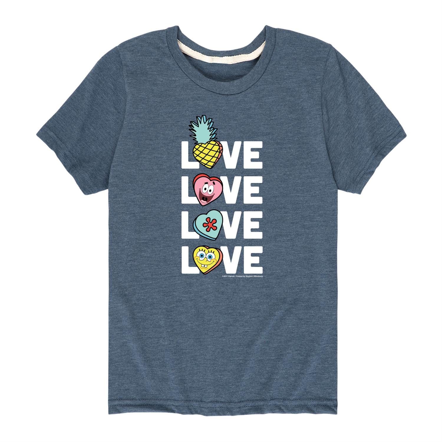 SpongeBob SquarePants Valentine's Day Graphic T-Shirt for Toddlers & Kids | Cute Cartoon Short Sleeve Tee | Perfect for Valentine Gifts, School, and Playdates