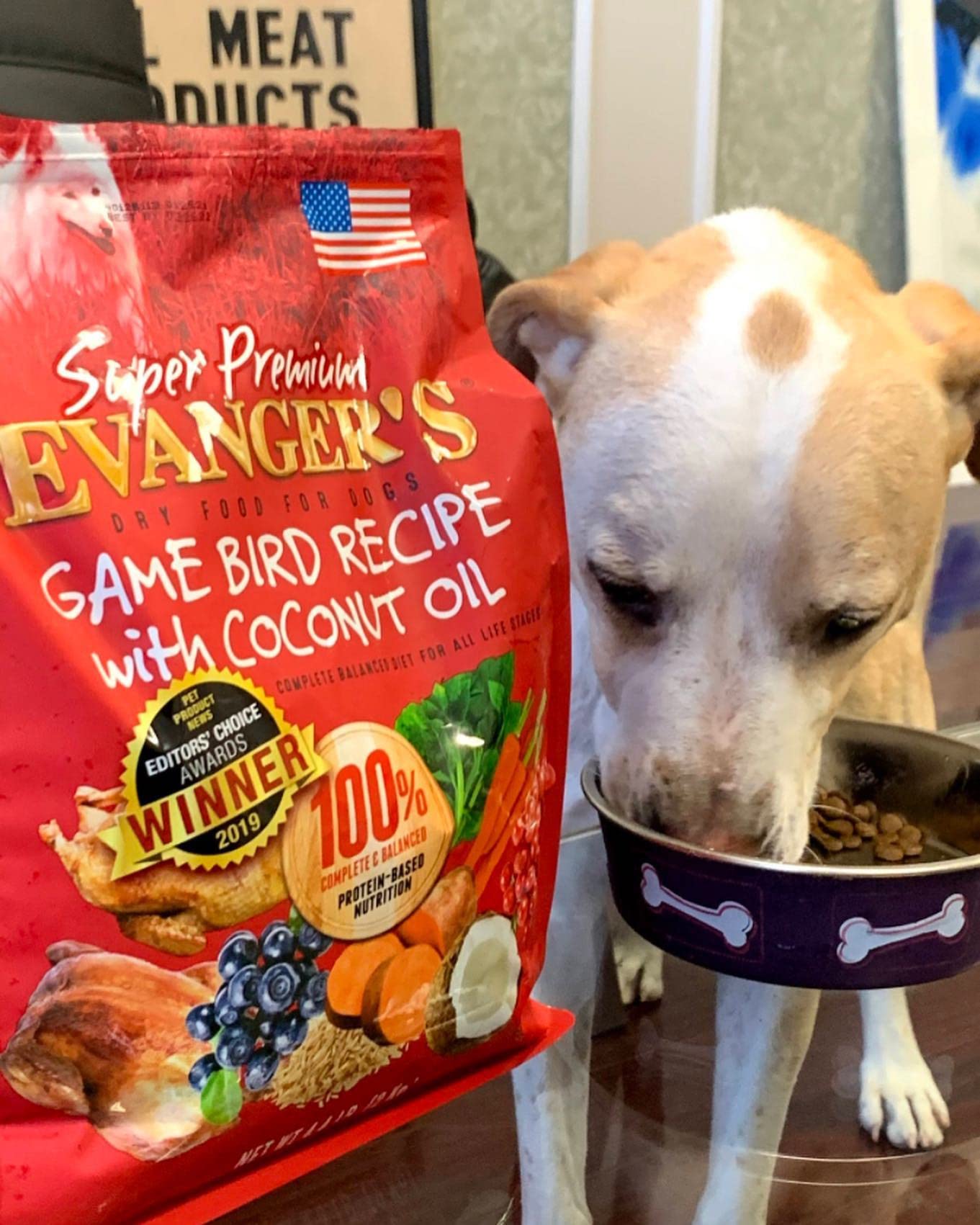 Evanger's Super Premium Gamebird Recipe with Coconut Oil Dry Dog Food - 33 lb Bag | High Protein Grain-Free Kibble for Active & Senior Dogs | Perfect for Training, Weight Management & Sensitive Stomachs