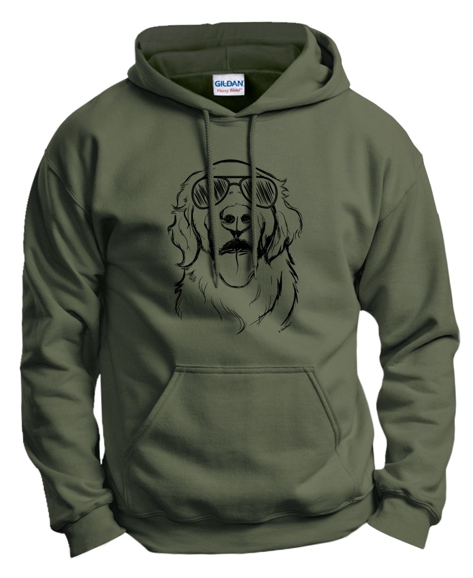 Golden Retriever Hoodie with Sunglasses - Cute Dog Sweatshirt Gift for Pet Lovers - Perfect for Birthdays, Holidays & Dog-Themed Parties