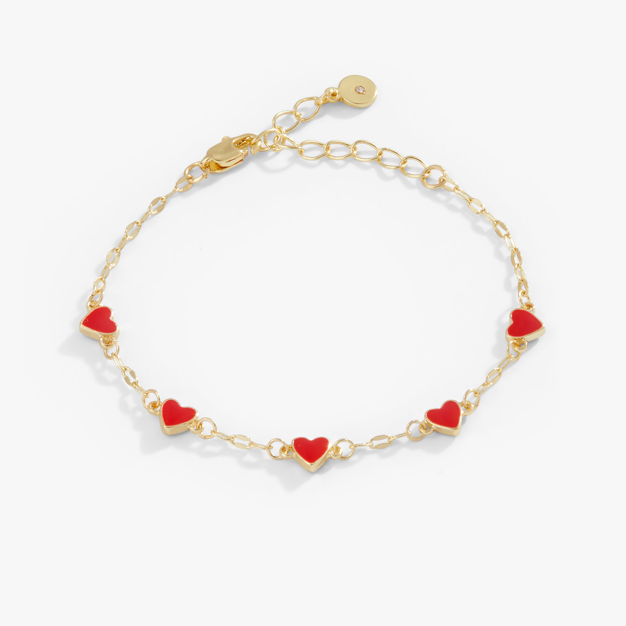 Hearts Chain Bracelet - Adjustable Love Couple Friendship Jewelry for Women & Girls - Perfect for Valentine's Day, Anniversary & Gift Giving