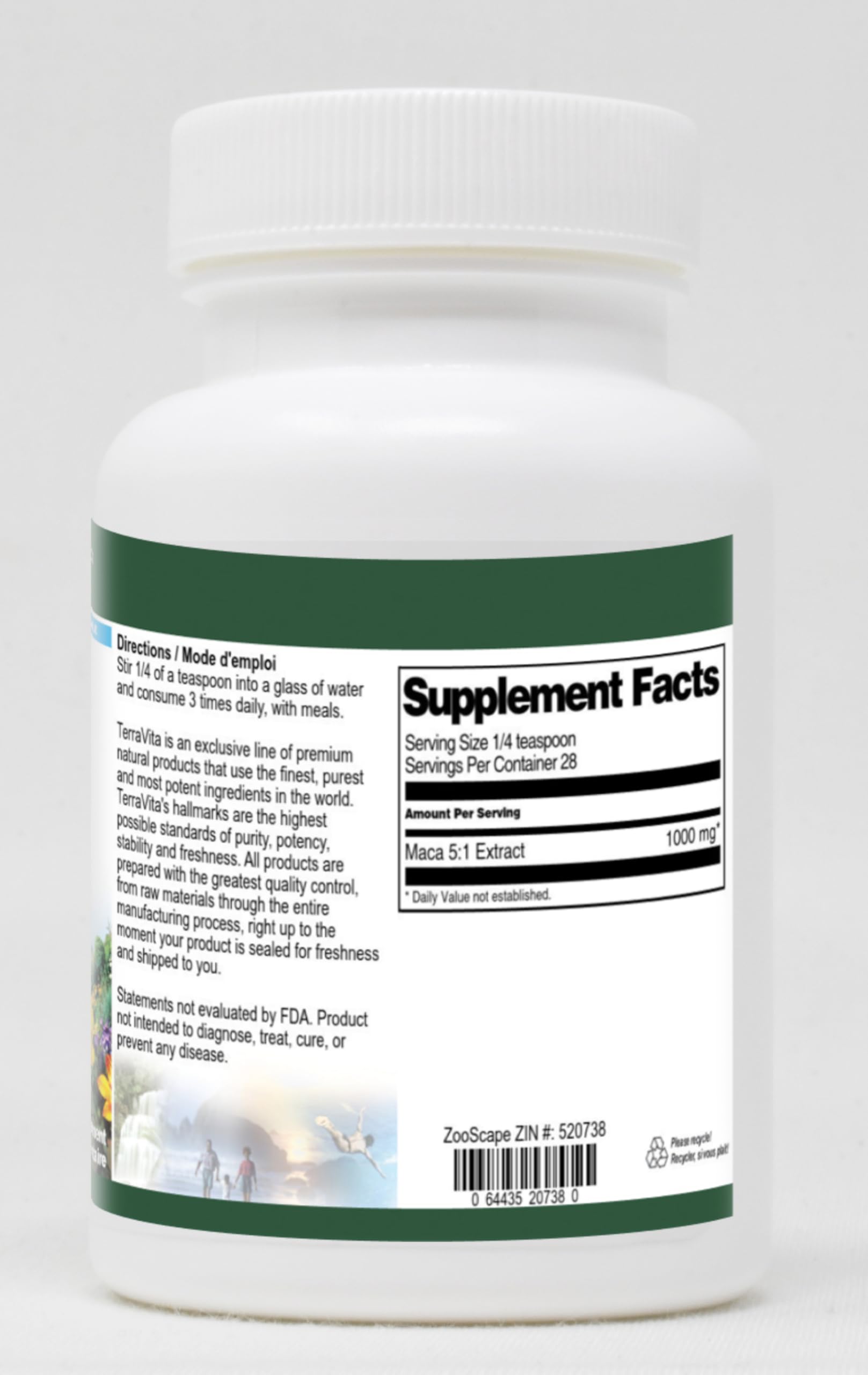 Organic Maca Root Powder 5:1 Extract (1 oz) - Premium Peruvian Superfood for Energy, Stamina & Hormone Balance - Perfect for Smoothies, Coffee & Baking