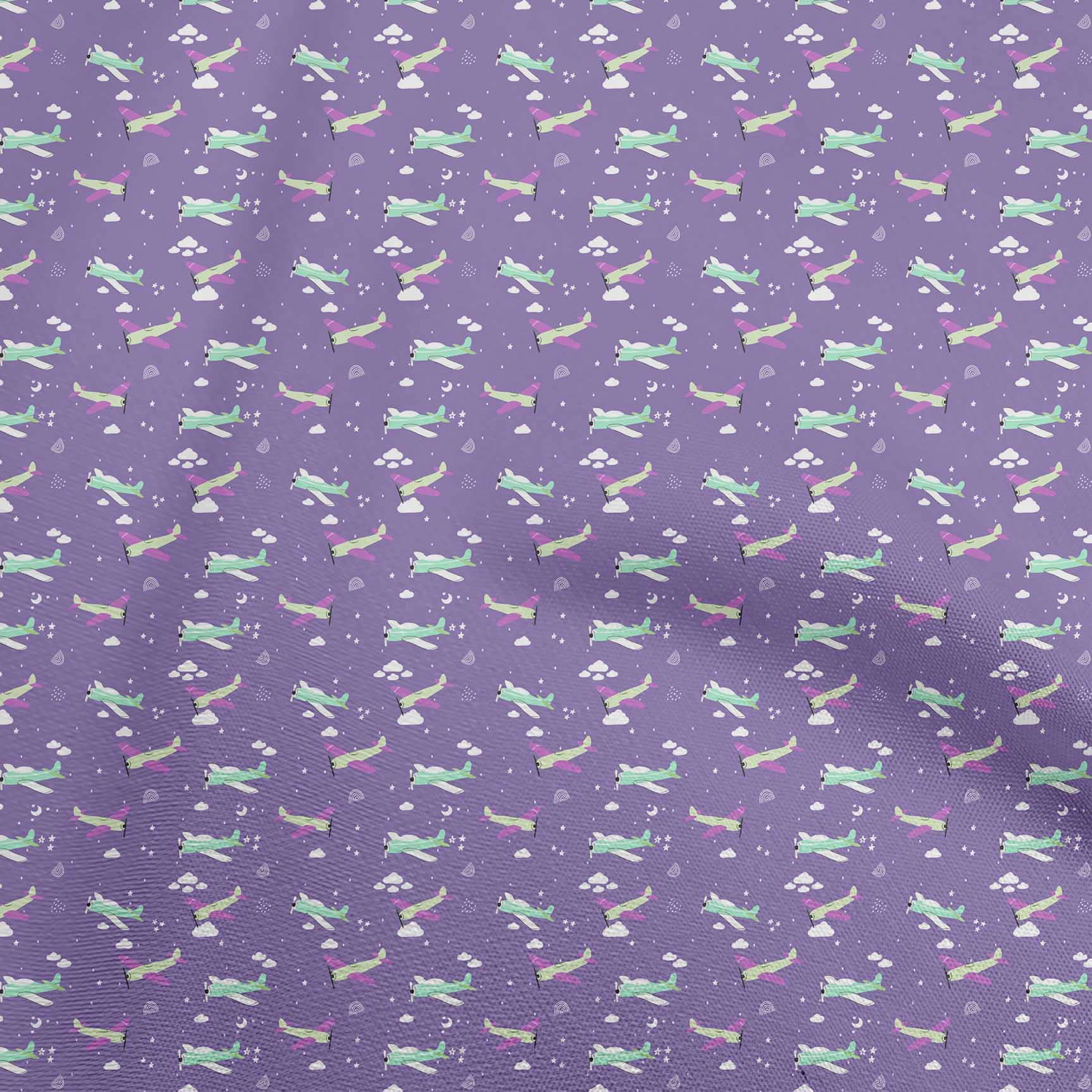 Premium 100% Cotton Cambric Violet Fabric for Kids - 56 Inch Wide Printed DIY Sewing Material by The Yard | Perfect for Children's Clothing, Quilting, and Craft Projects