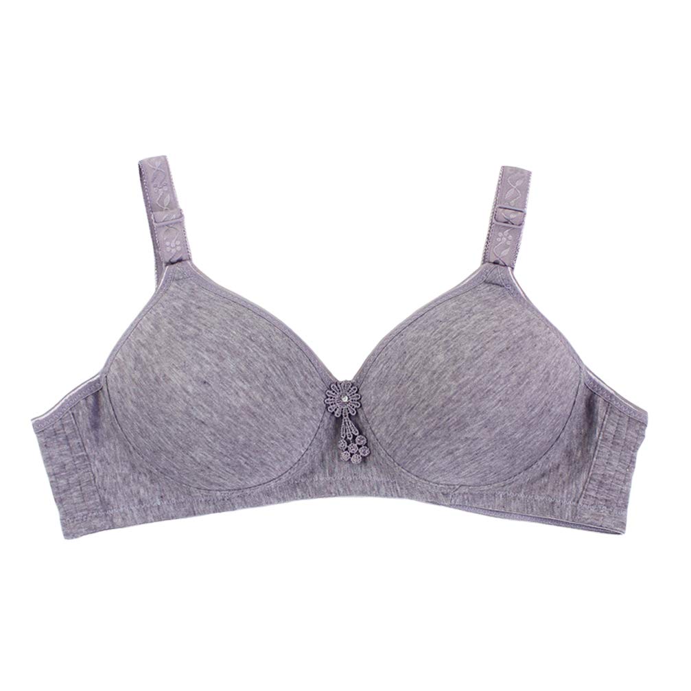 Wire-Free Cotton Comfort Bra - Thin Cup 3-Row Support for Everyday Wear - Perfect for Moms & Seniors (B Cup) - Ideal for Relaxing at Home, Running Errands & Light Activities