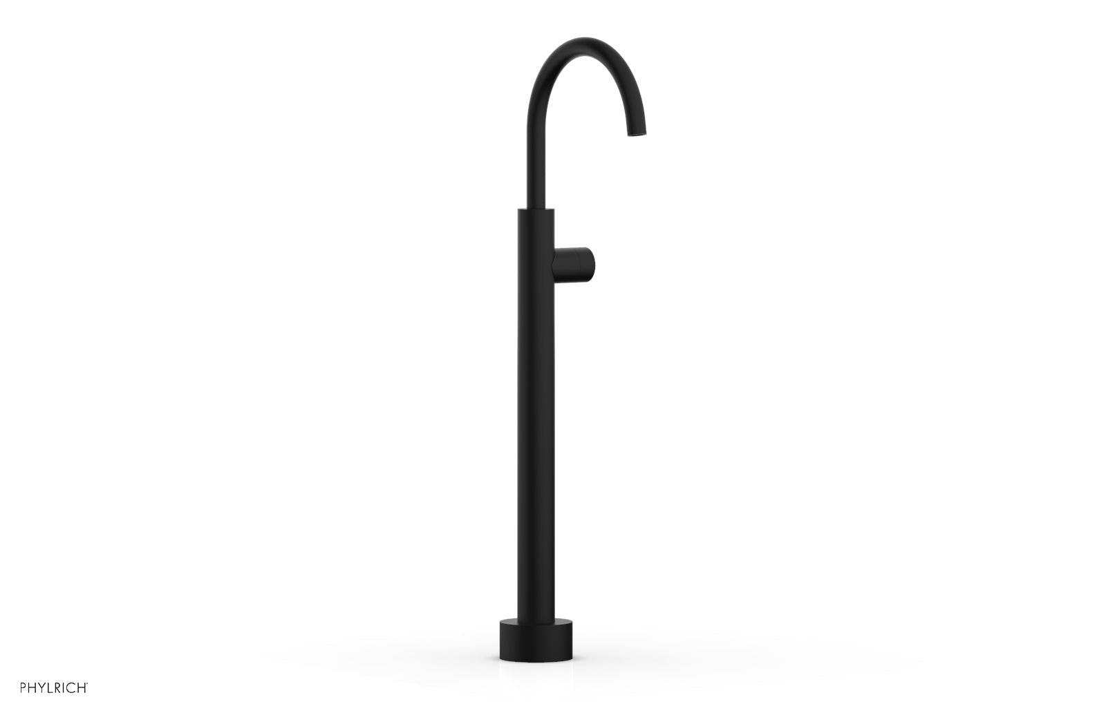BASIC II Low Floor Mount Tub Filler with Smooth Handle - Model 230 46 04 - Perfect for Modern Bathroom Renovations and Spa-Like Showers