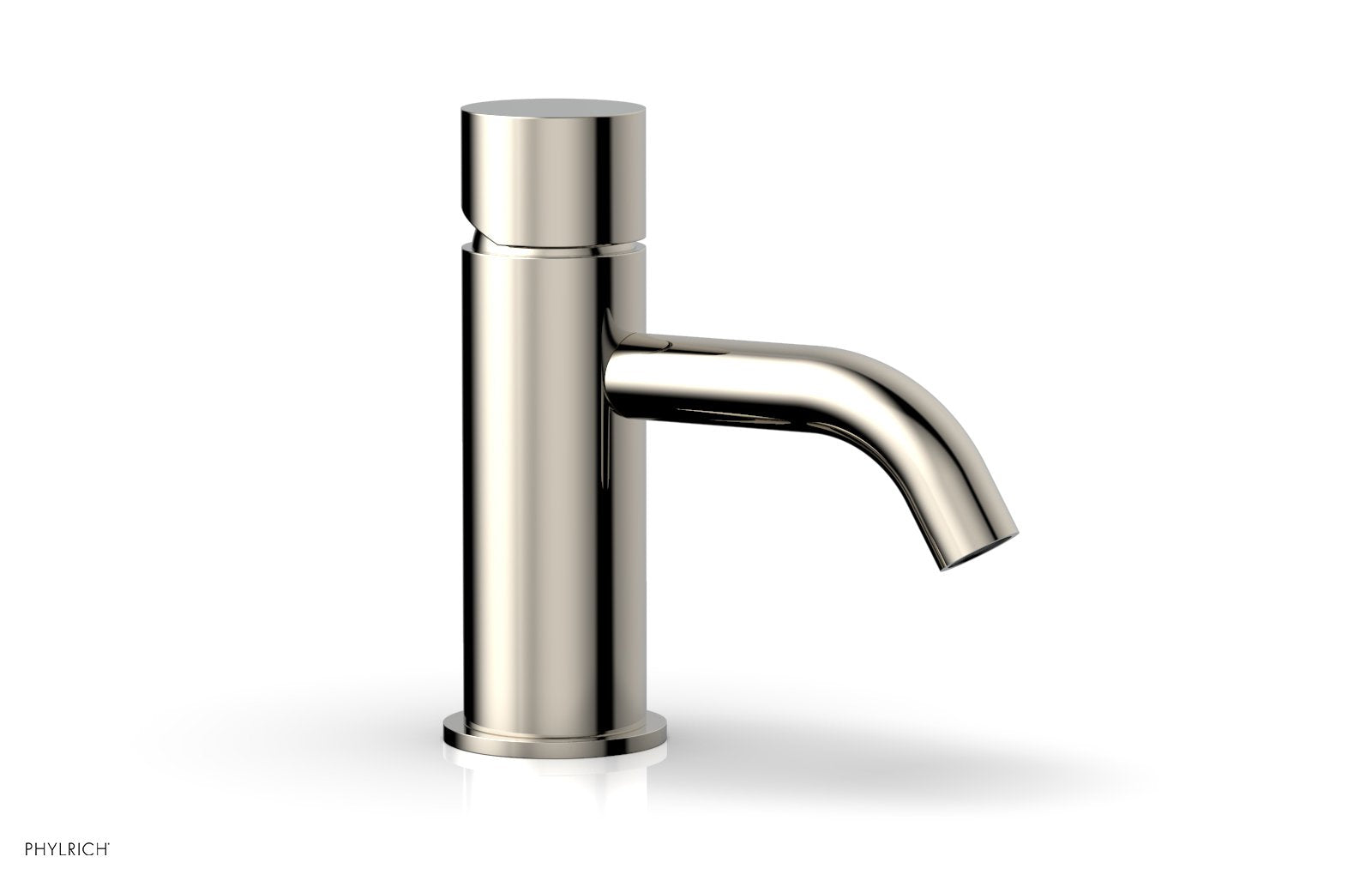 BASIC II Single Hole Bathroom Faucet with Smooth Handle - Modern Waterfall Spout Design for Sink Vanity, Perfect for Home, Hotel, and Office Restroom Renovation