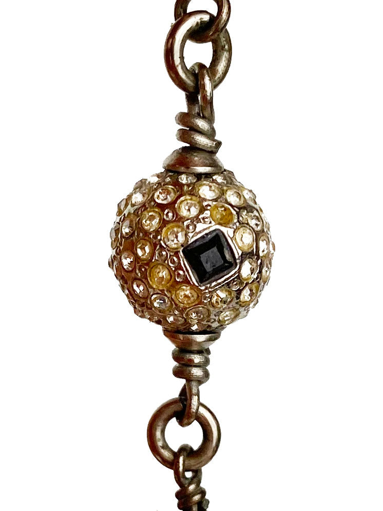 Chanel CC Crystal & Pearl Ball Drop Earrings for Women - Luxury Fashion Jewelry Gift for Birthday, Anniversary & Special Occasions | Elegant Party & Evening Wear Accessories