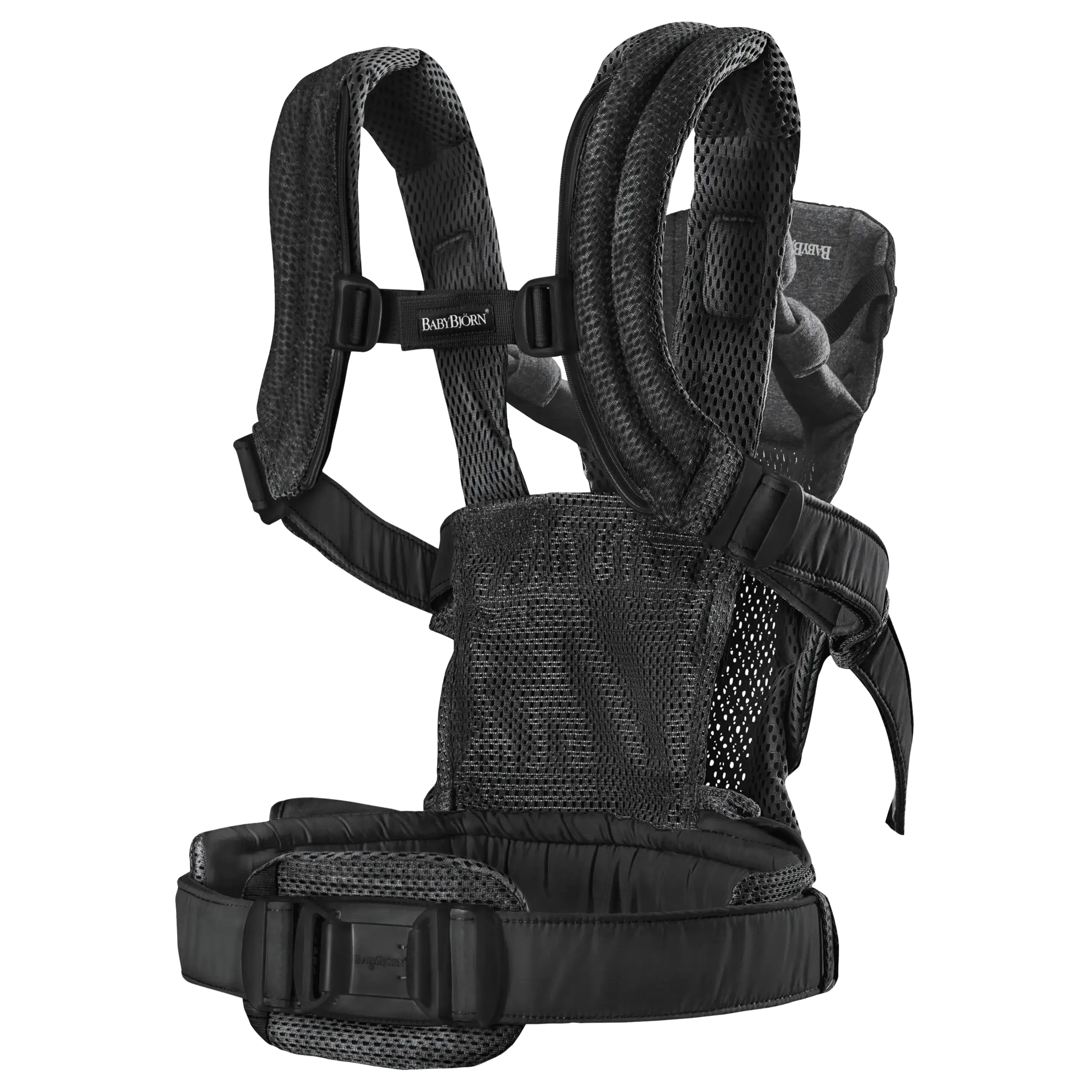 Baby Bjorn Baby Carrier Harmony - Black 3D Mesh Ergonomic Infant Carrier for Newborn to Toddler | Hands-Free Baby Wearing for Parents, Hiking, Shopping & Daily Use