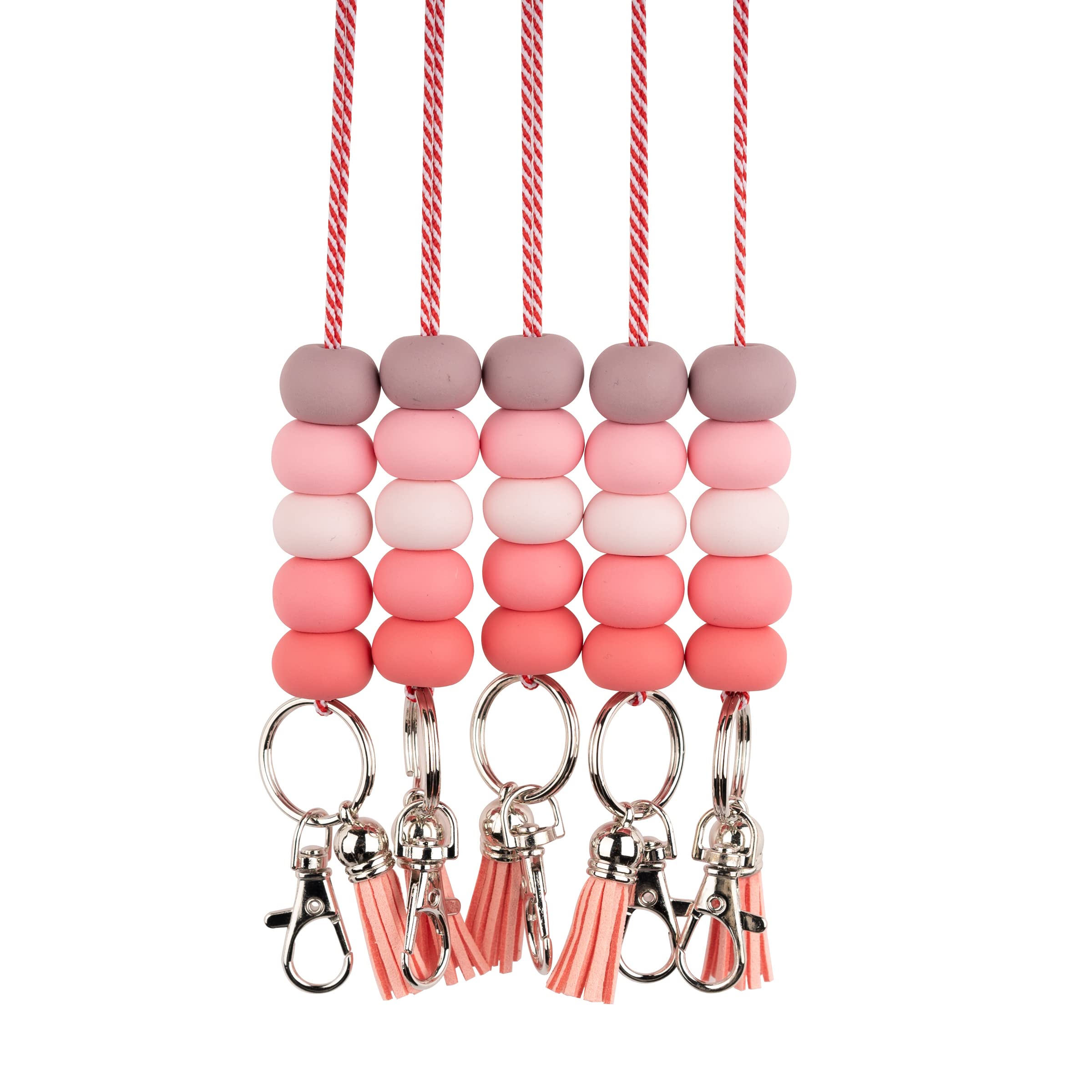 Teacher Lanyard for ID Badges & Keys - Beaded Breakaway Necklace Lanyard for School & Office