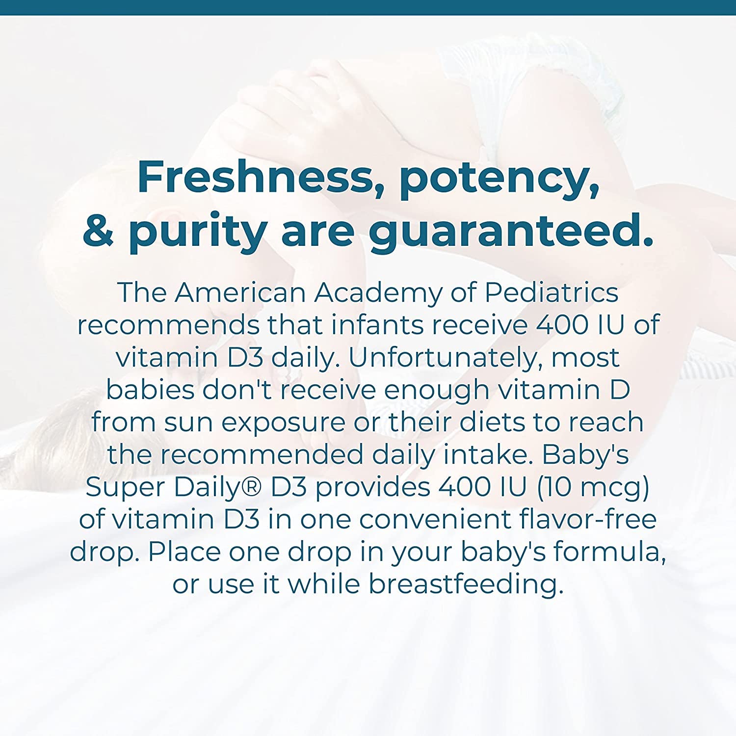Carlson Labs Baby's Super Daily D3 Drops, 400 IU Vitamin D3 Supplement for Infants (10 ml) - Supports Healthy Bone Development & Immune System - Perfect for Breastfed Babies & Daily Nutrition