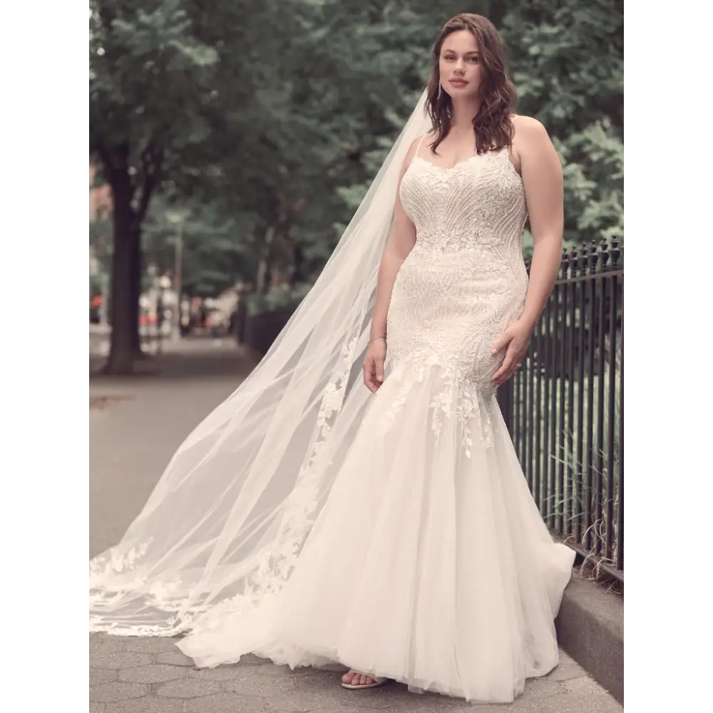 Nikolina by Maggie Sottero | Elegant Lace Wedding Dress for Bride | Perfect for Church Ceremony & Beach Weddings