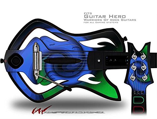 Blue Alecias Swirl 01 Decal Skin for Warriors of Rock Guitar Hero Controller - Protective Vinyl Sticker (Guitar Not Included) - Perfect for Customizing Your Gaming Setup