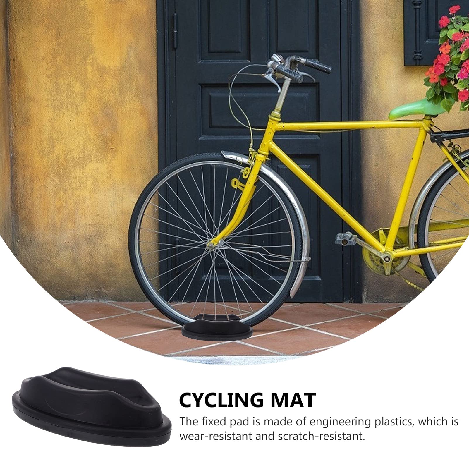 BESPORTBLE 2-Pack Bike Front Wheel Pad Support Block - Wheel Stabilizer & Riser Platform for Bicycle Parking and Storage - Durable Plastic Bike Accessory for Garage, Home, and Outdoor Use
