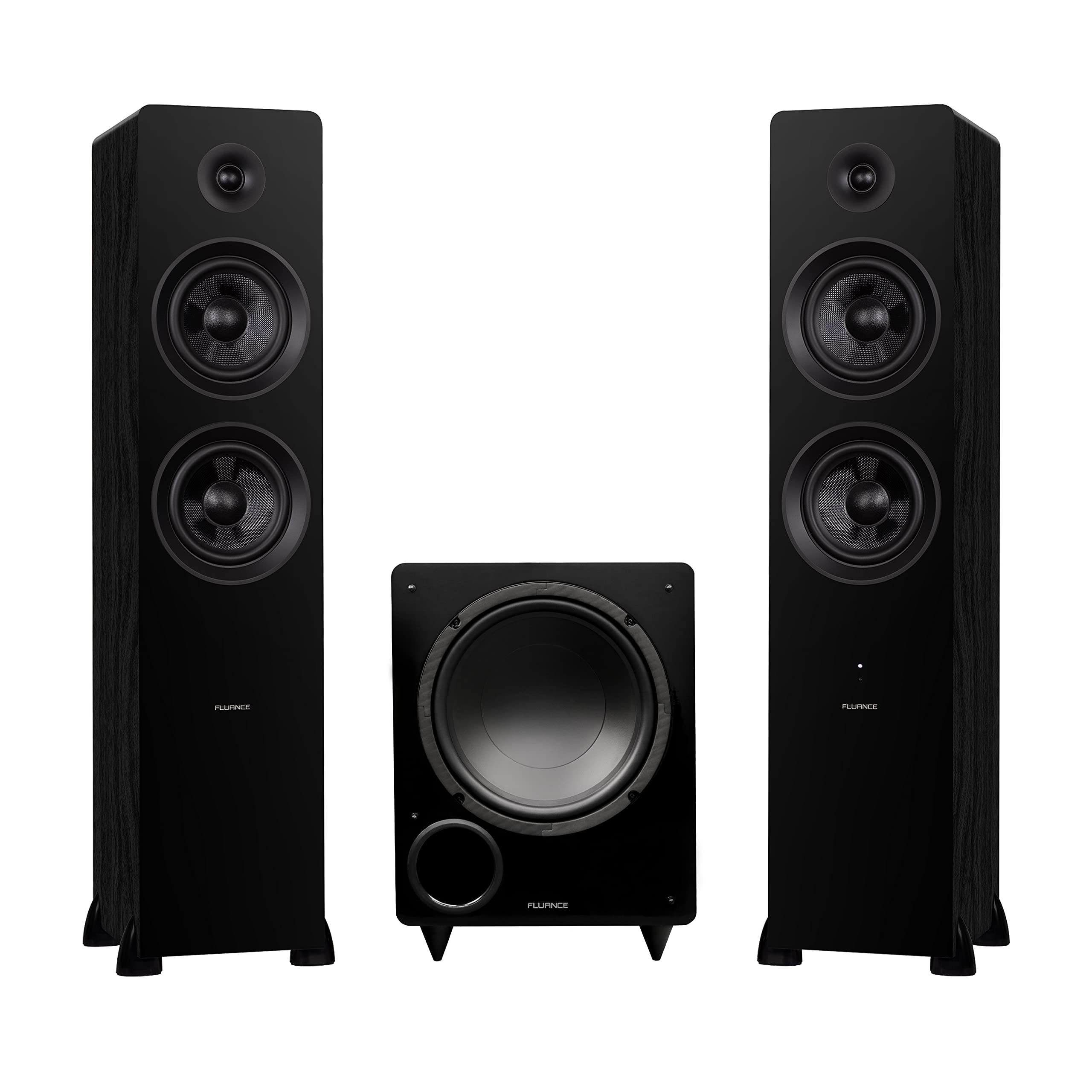 Fluance Ai81 Powered Floorstanding Tower Speakers & DB10 10