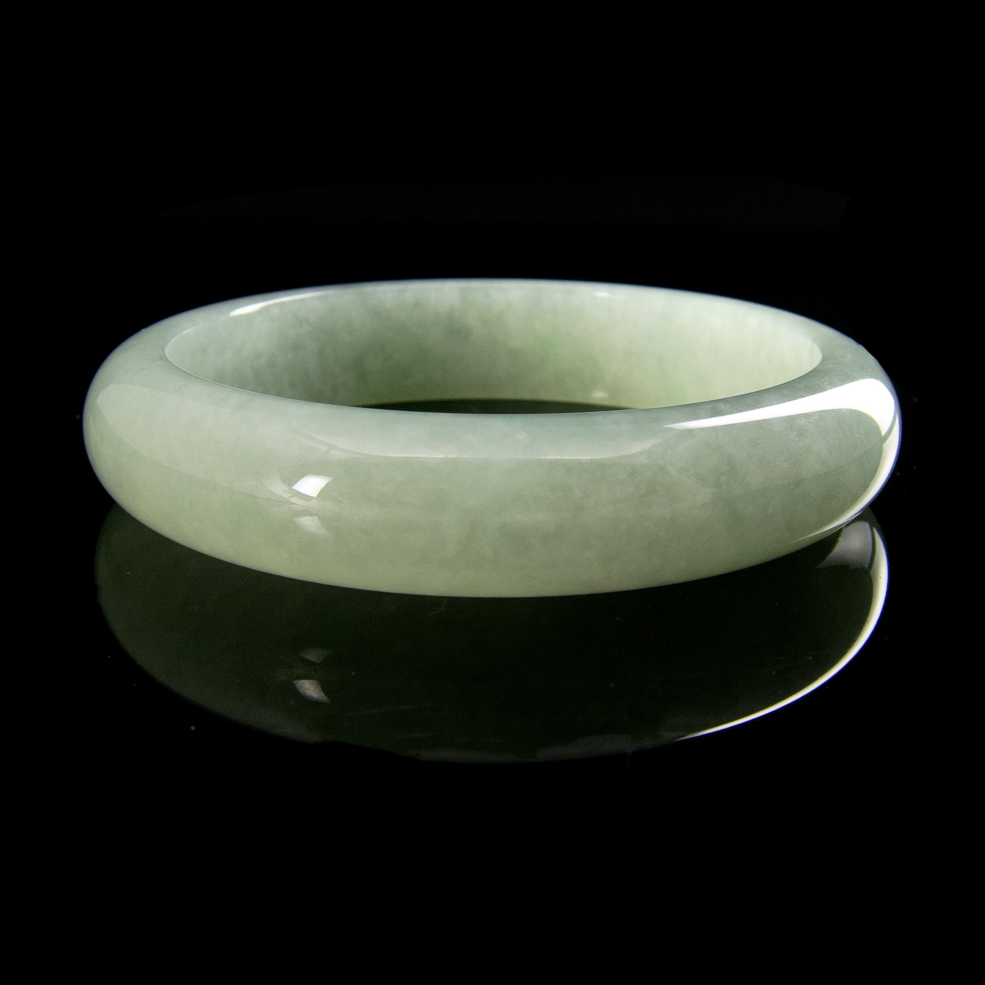 Natural Green Jade Bangle Bracelet - Handcrafted Genuine Jade Stone Bangle for Women - Elegant & Healing Jewelry for Meditation, Yoga & Spiritual Wellness