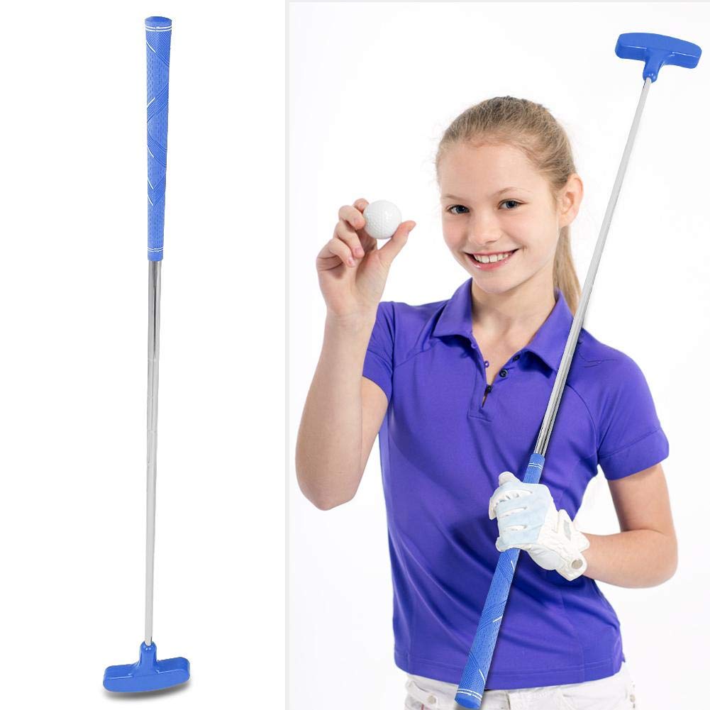 35 Inch Mini Golf Putter for Kids - Double Way Rubber Design (Left & Right Handed) - Blue - Perfect for Indoor/Outdoor Practice & Family Fun