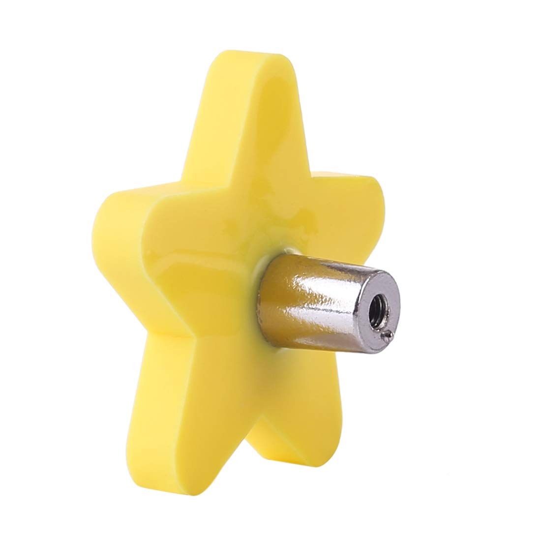 10Pcs Soft Rubber Cartoon Cabinet Knobs - Star Yellow for Kitchen & Wardrobe