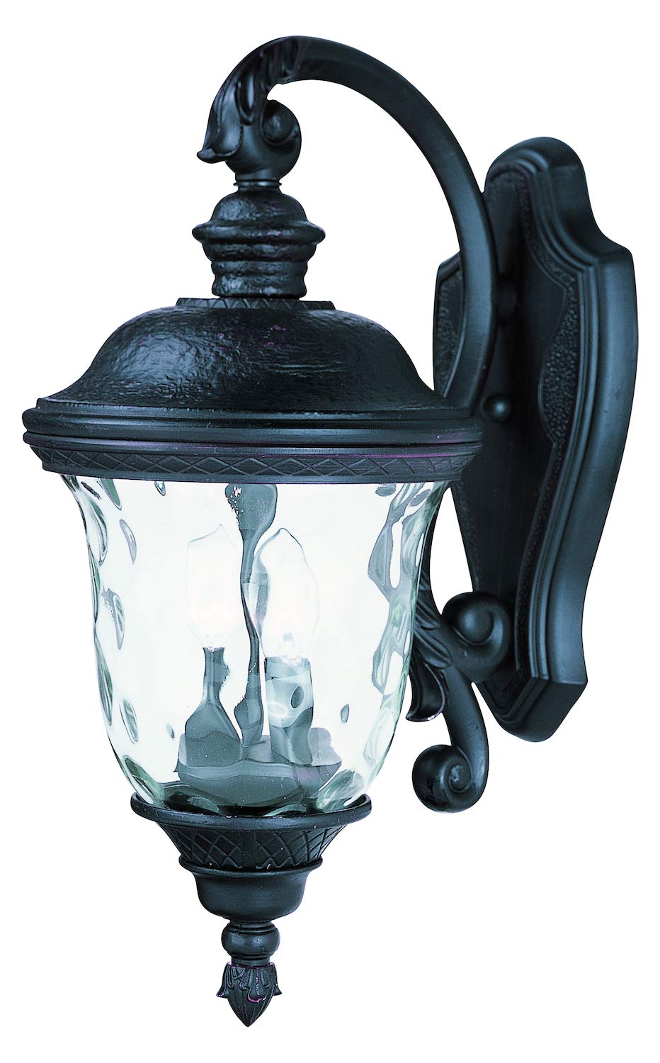 Pair of Vintage Oriental Bronze Wall Lanterns with Glass Panels - Outdoor/Indoor Lighting for Patio, Garden & Entryway