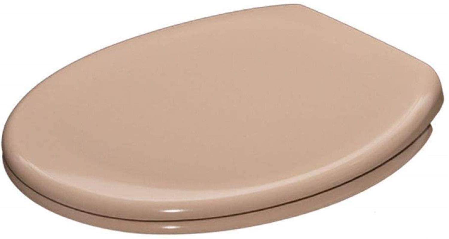 Soft Padded Urea-Formaldehyde Resin Toilet Seat Cover with Lid - Brown | Comfortable & Durable Toilet Seat for Home, Bathroom & RV Use