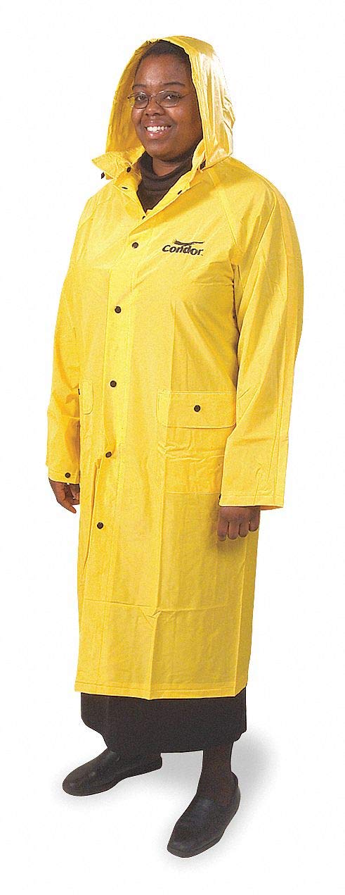 Waterproof Raincoat with Detachable Hood - Bright Yellow XL Size for Men & Women | Perfect for Hiking, Camping & Outdoor Activities