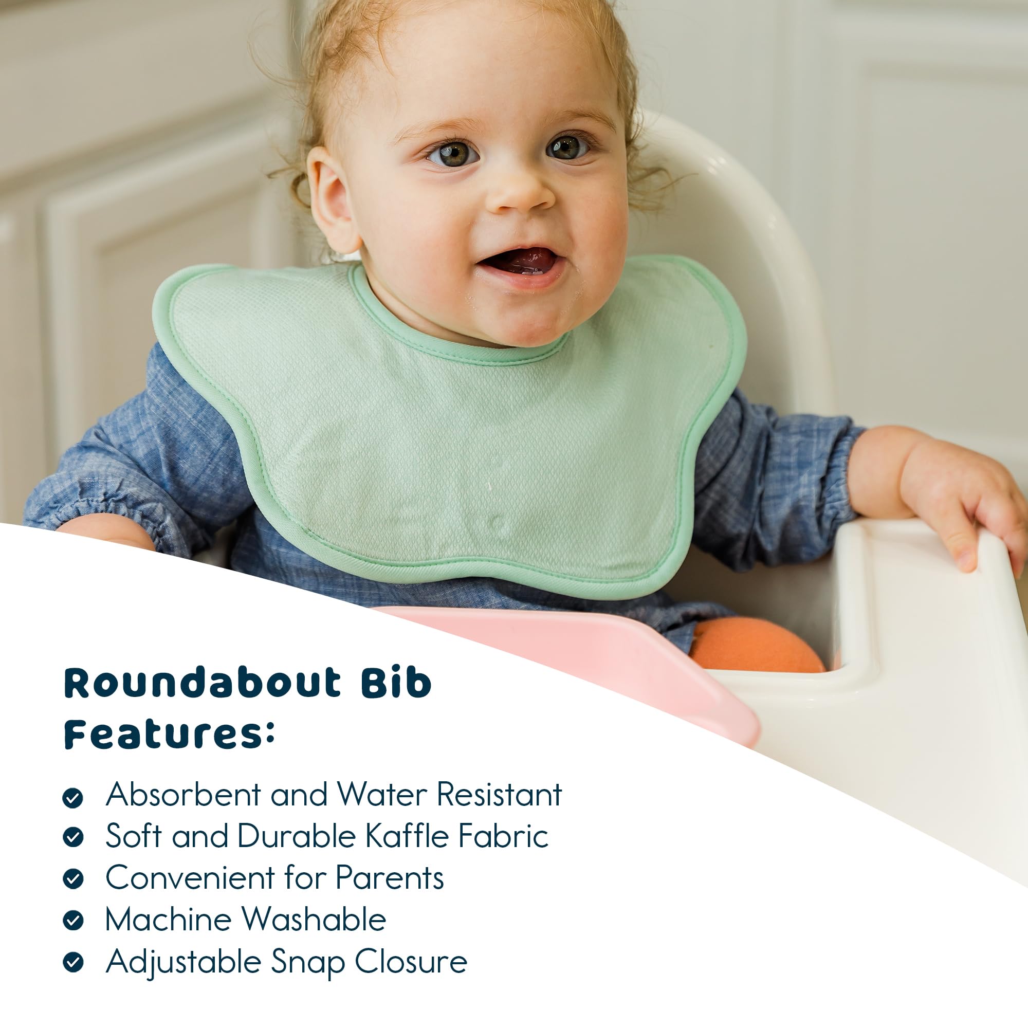 360° Rotating Waterproof & Absorbent Baby Drool Bibs - 3 Pack Soft Teething Bibs for Infants & Toddlers | Ideal for Feeding, Teething & Messy Playtime