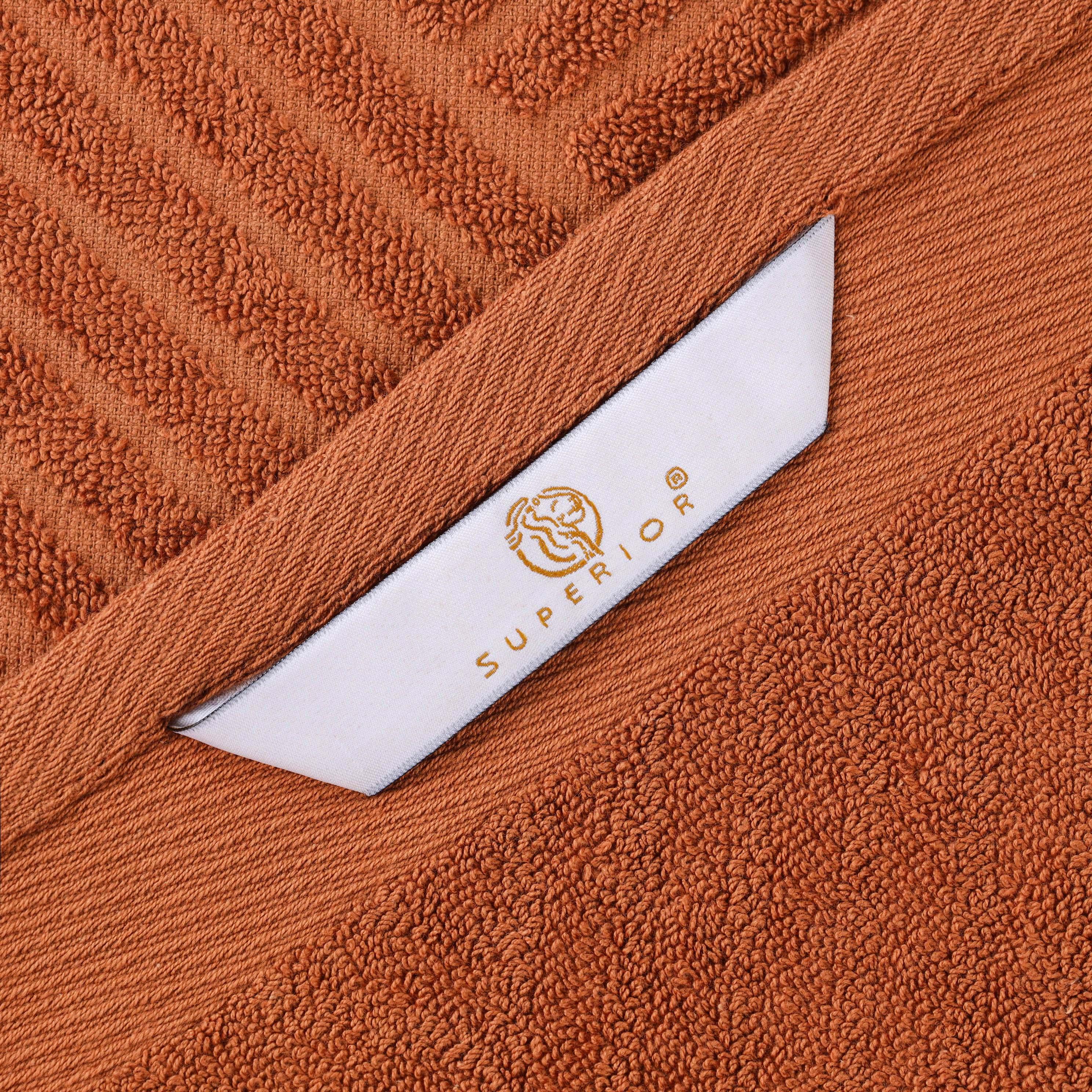 Premium Basketweave Jacquard Egyptian Cotton Towel Set - 3 Piece Plush Bath Towels for Spa, Bathroom & Luxury Home Decor - Medium Weight, Ultra Soft & Absorbent