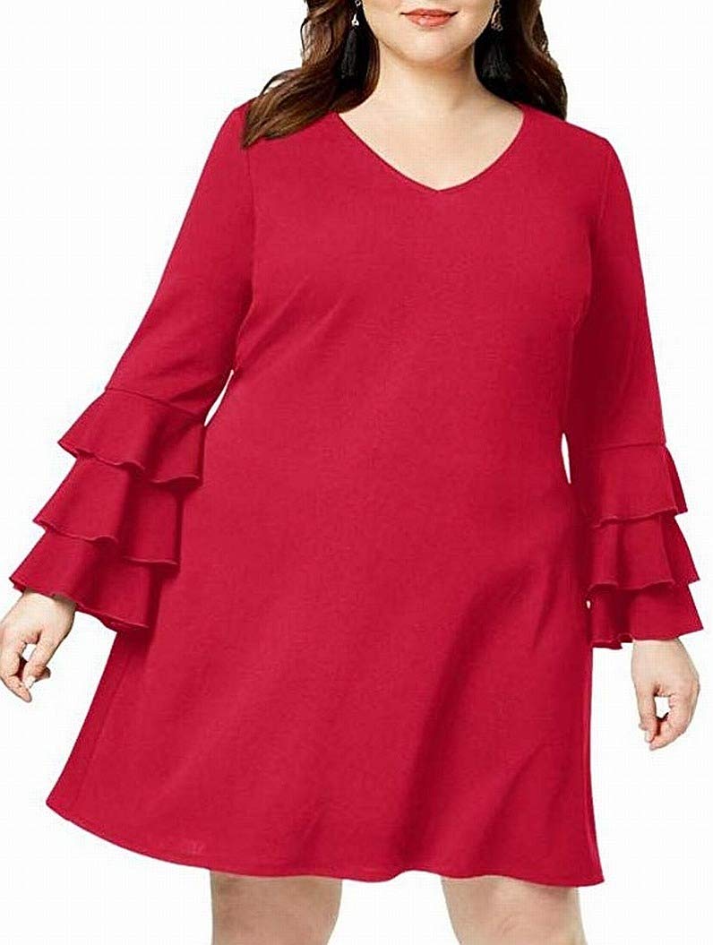 Red Satin Women's Tie - Plus Size 2X, Elegant Bow Tie for Women, Perfect for Valentine's Day, Weddings, and Special Occasions