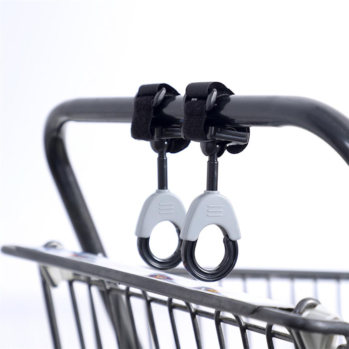 **Universal Stroller Hooks - 2 Pack Heavy Duty Baby Stroller Accessories for Diaper Bags, Shopping Bags & More | Durable Multipurpose Mommy Hooks for Everyday Use, Travel & Grocery Shopping**